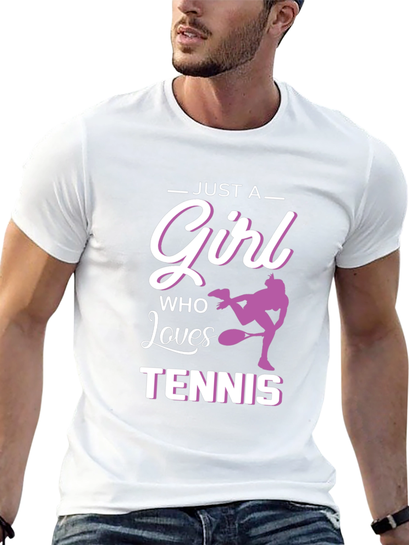 Just A Girl Who Loves Tennis Graphic Tee
