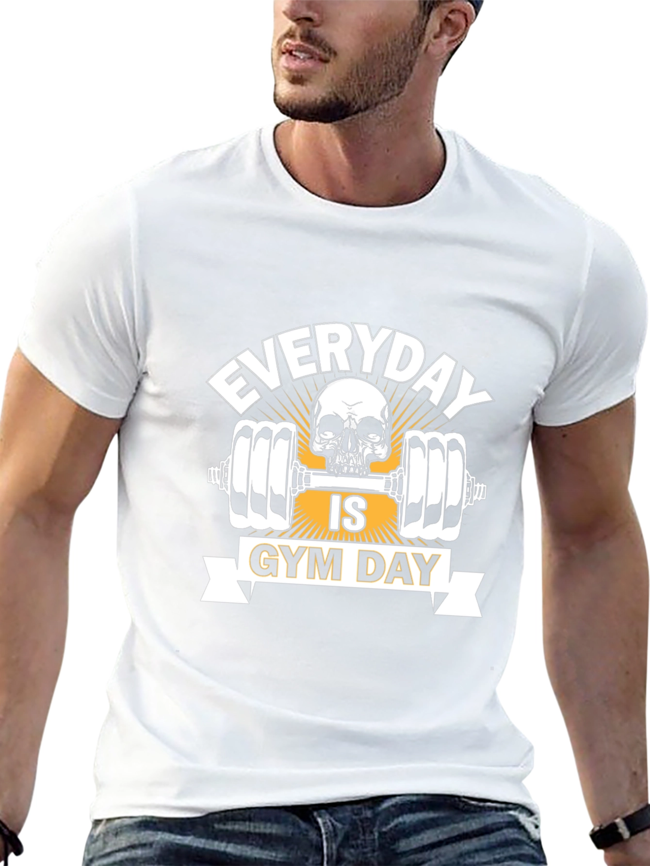 Everyday is Gym Day Skull Weightlifting T-Shirt