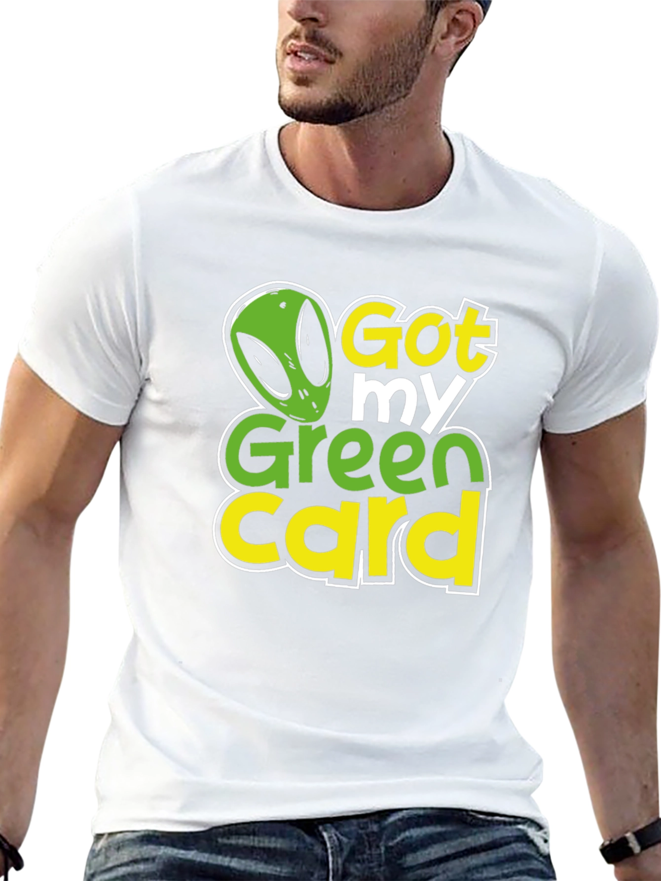 Got My Green Card Alien Graphic T-Shirt
