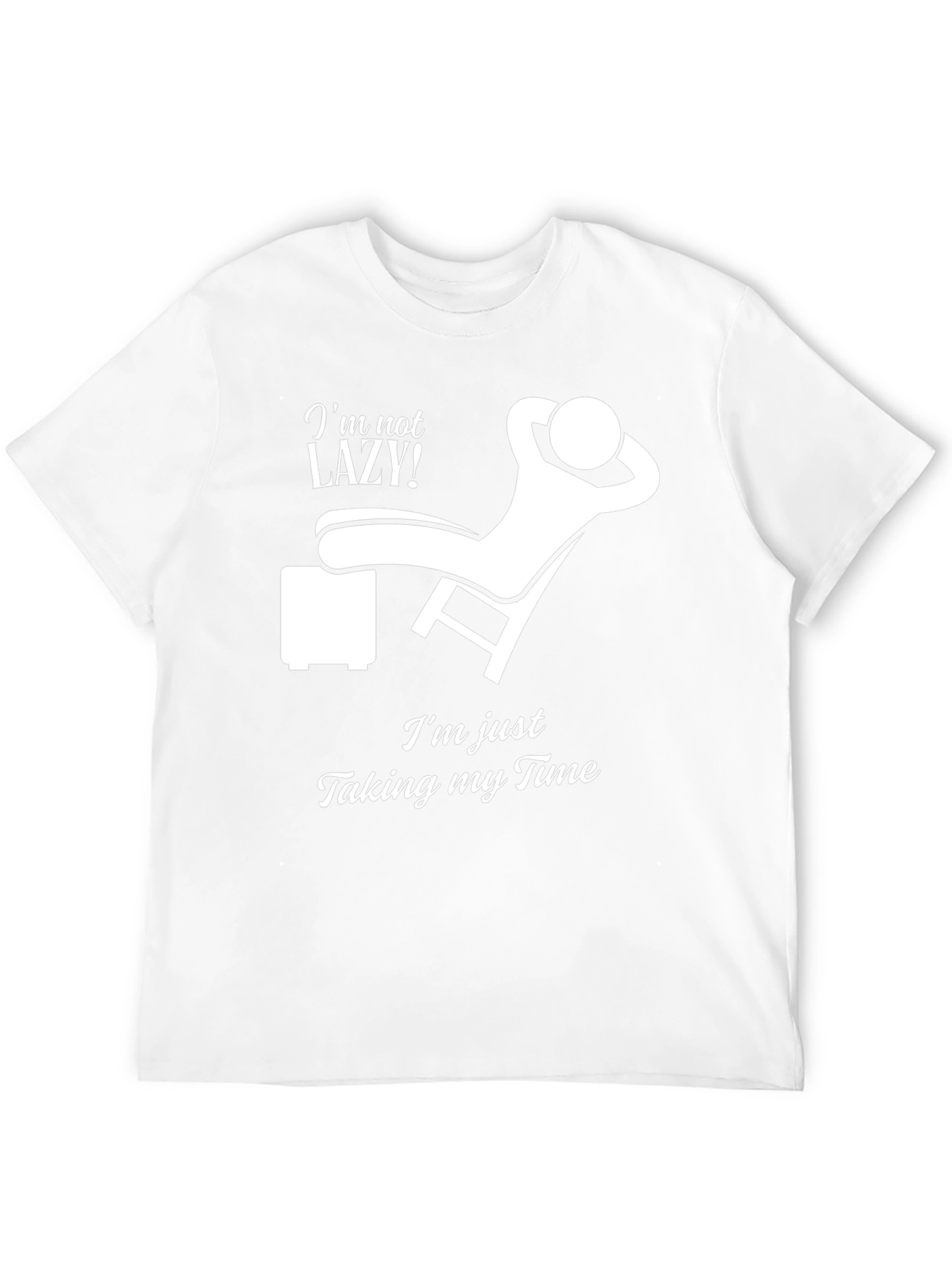 Relaxed Fit Lazy Time T-Shirt - Black