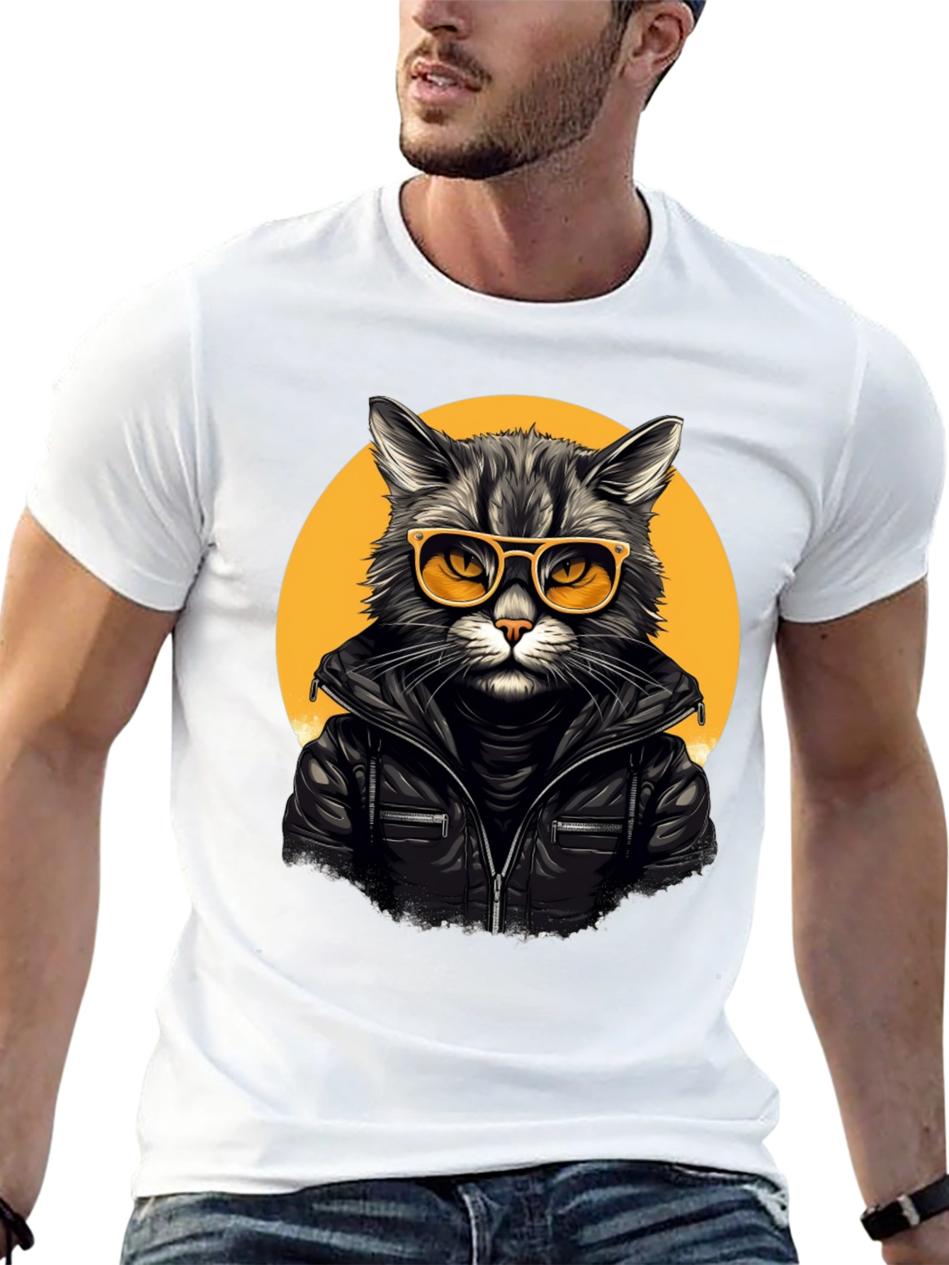Cool Cat Biker T-Shirt