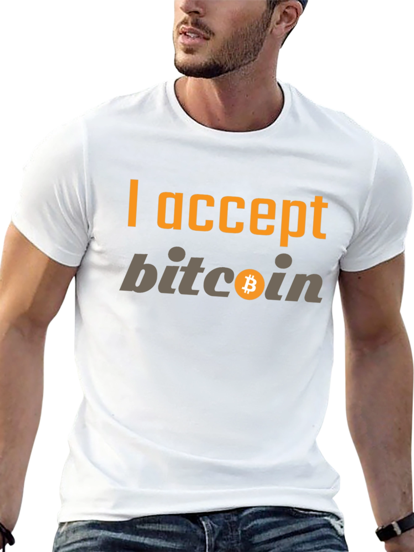 I Accept Bitcoin Black T-Shirt