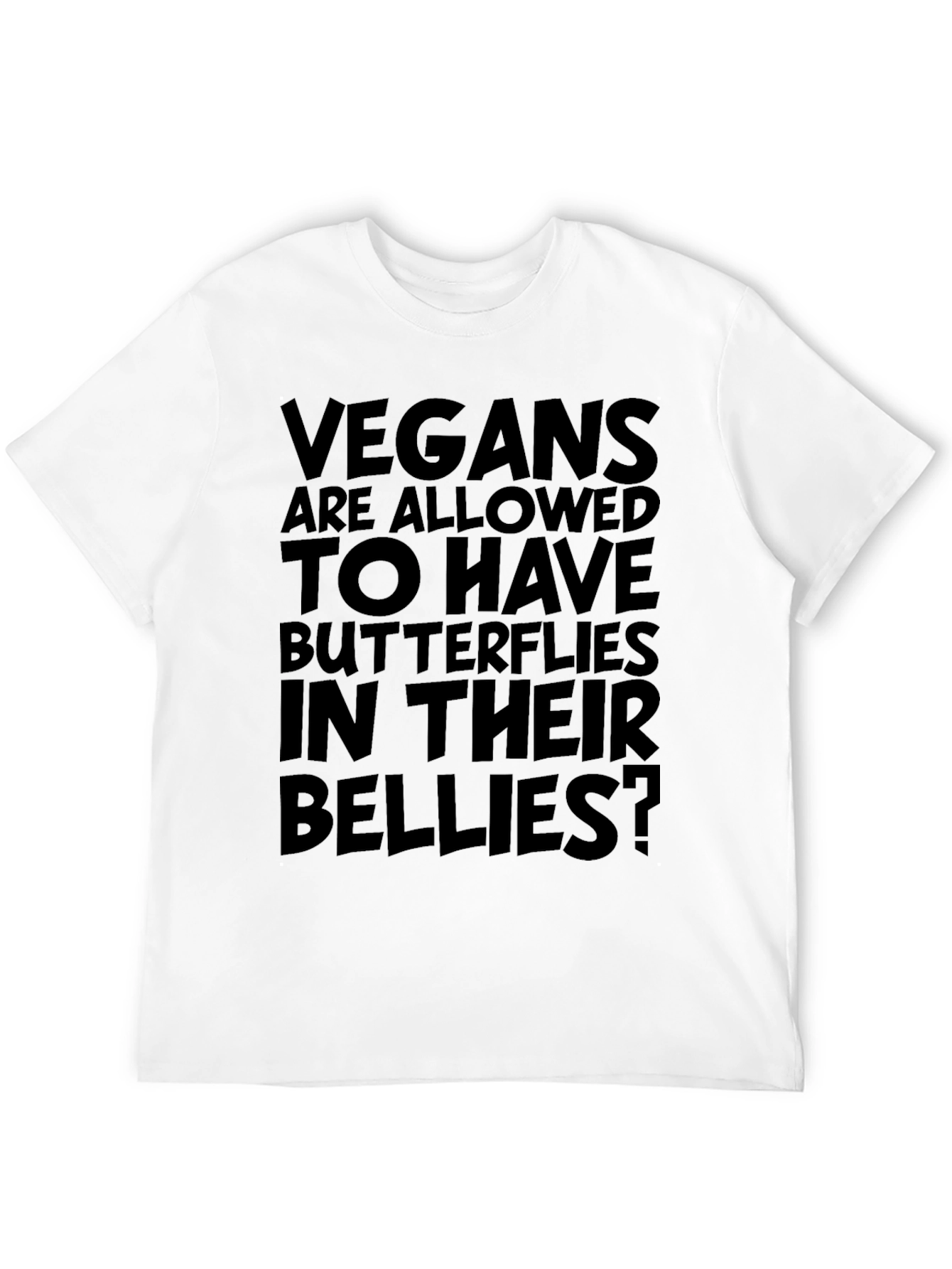 Vegan Butterfly Graphic Tee - Unisex Black T-Shirt