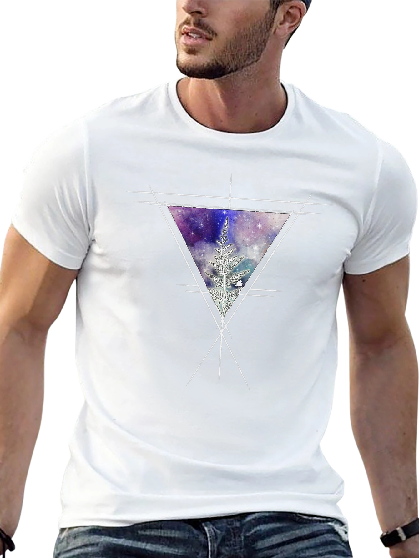 Galaxy Triangle Graphic Tee - Mens Black T-Shirt