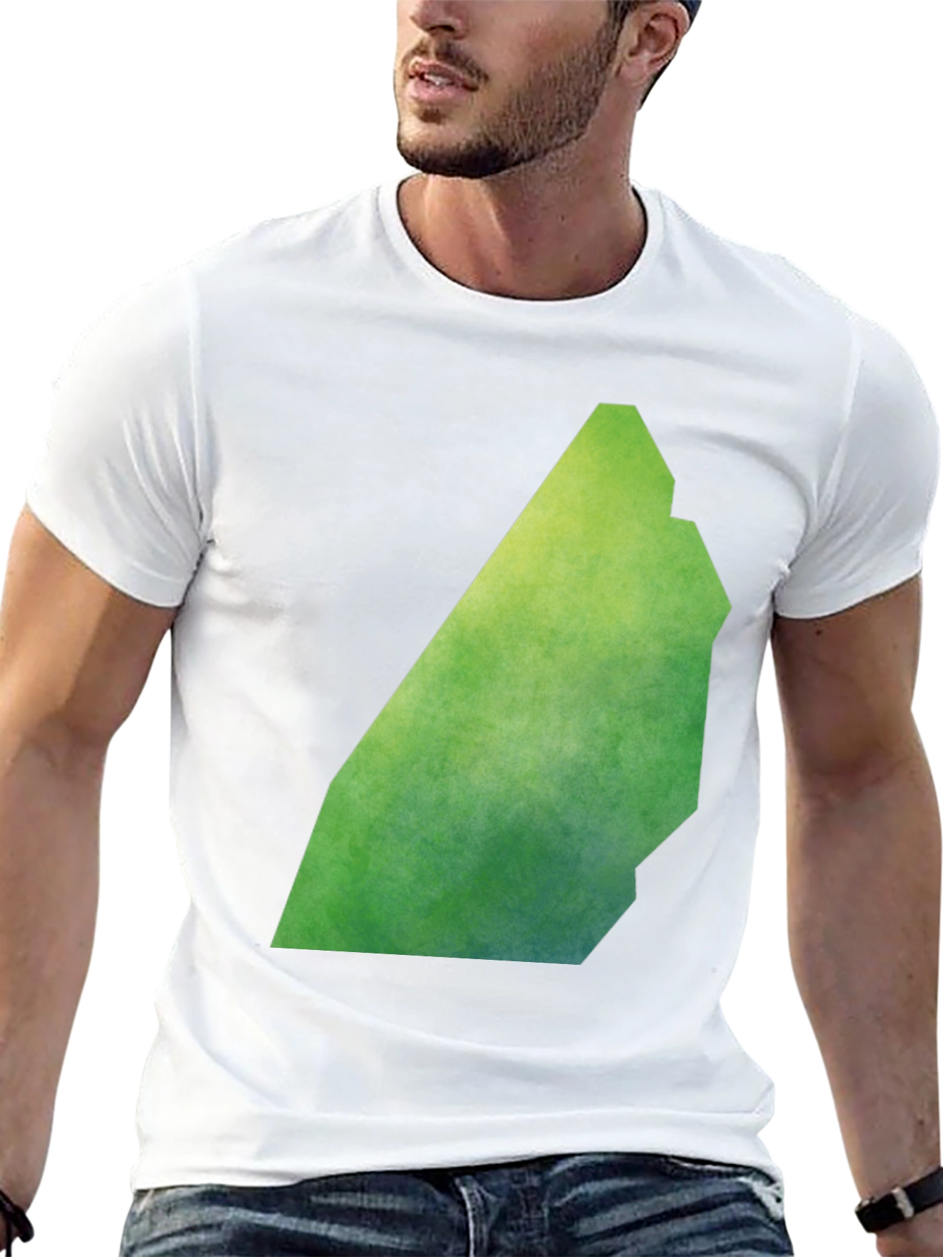 Abstract Green T-Shirt - Unique Graphic Tee
