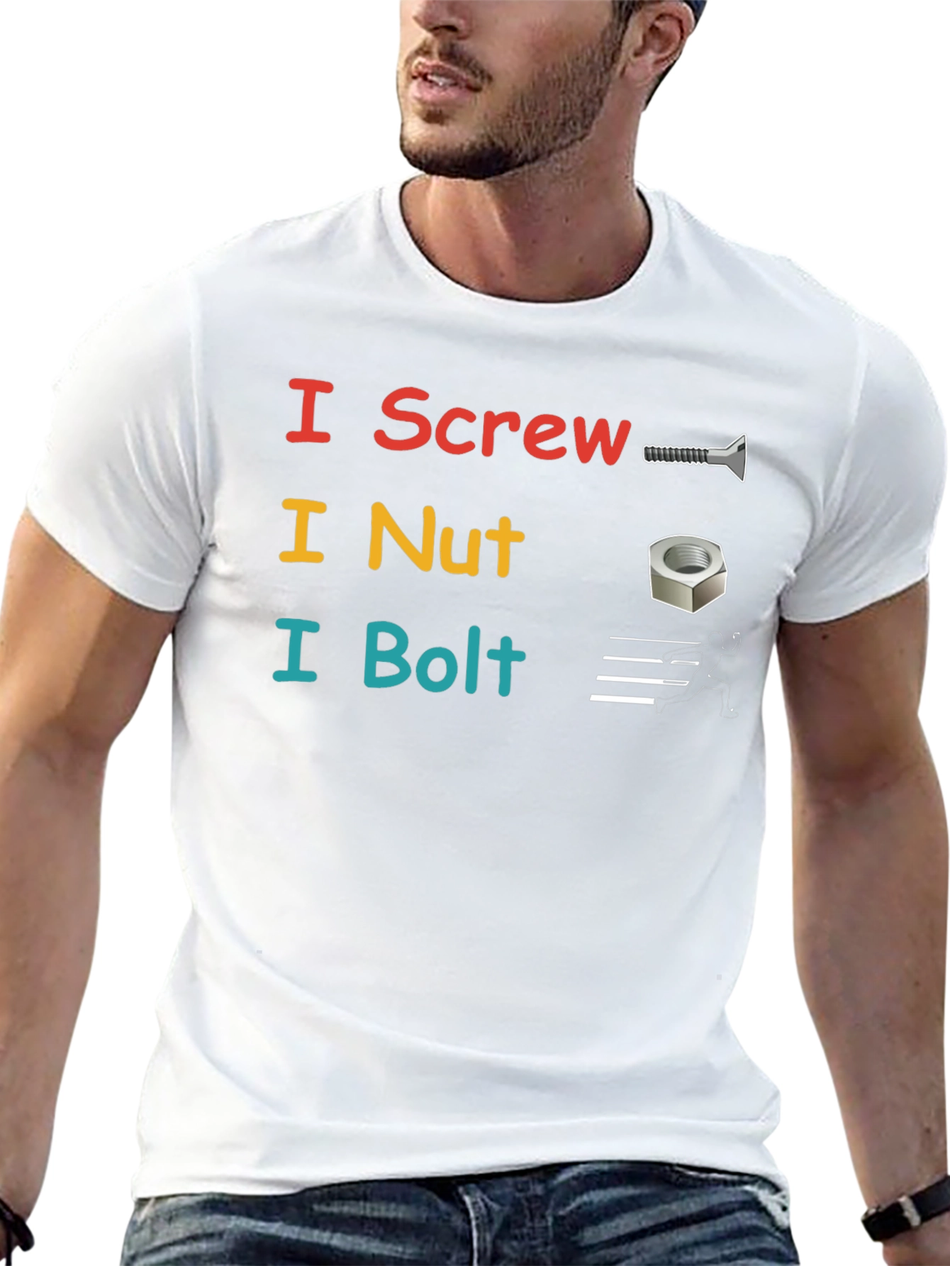 I Screw I Nut I Bolt Black T-Shirt