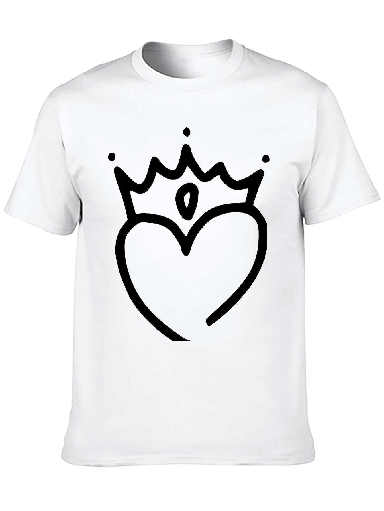 Heart Crown Graphic Tee - Stylish Unisex T-Shirt