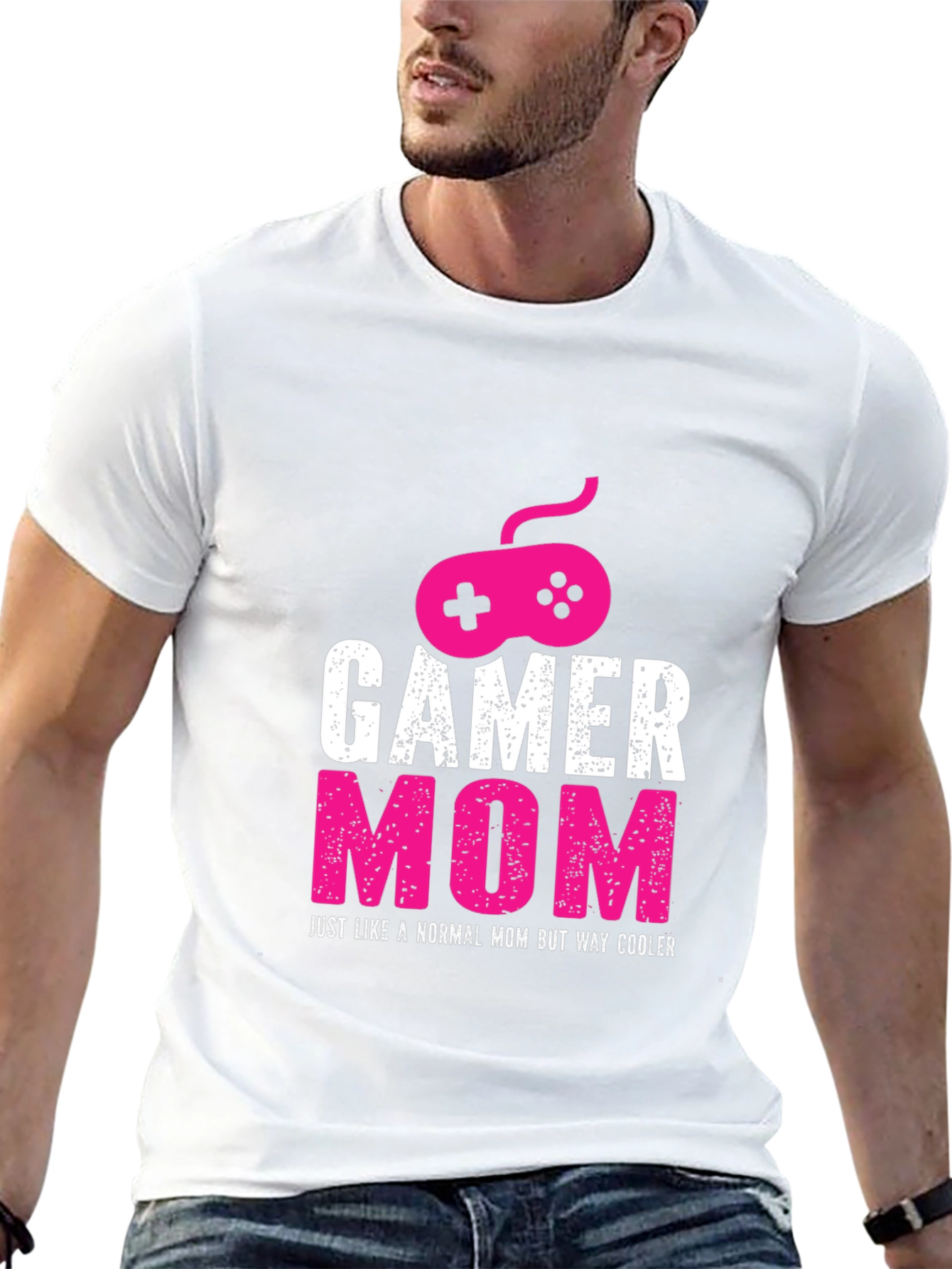 Gamer Mom Graphic T-Shirt - Fun Cool Design