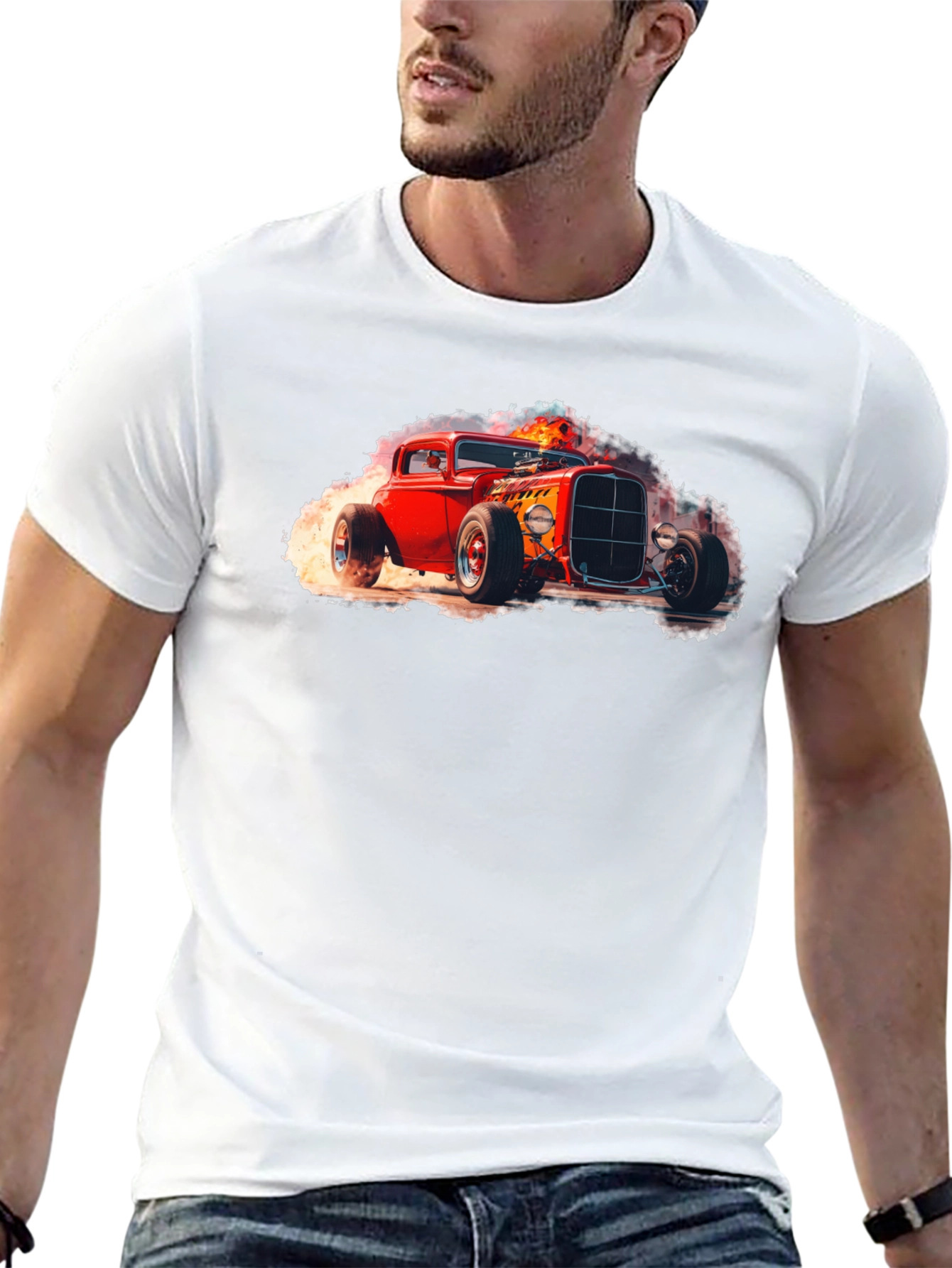 Hot Rod Graphic Tee - Classic Car T-Shirt