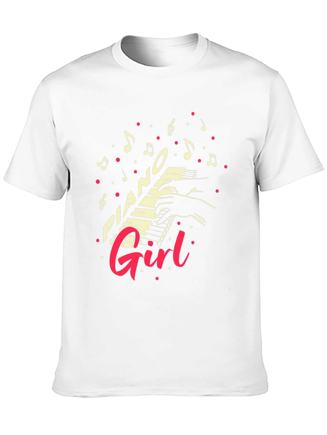 Piano Girl T-Shirt - Music Lover Tee