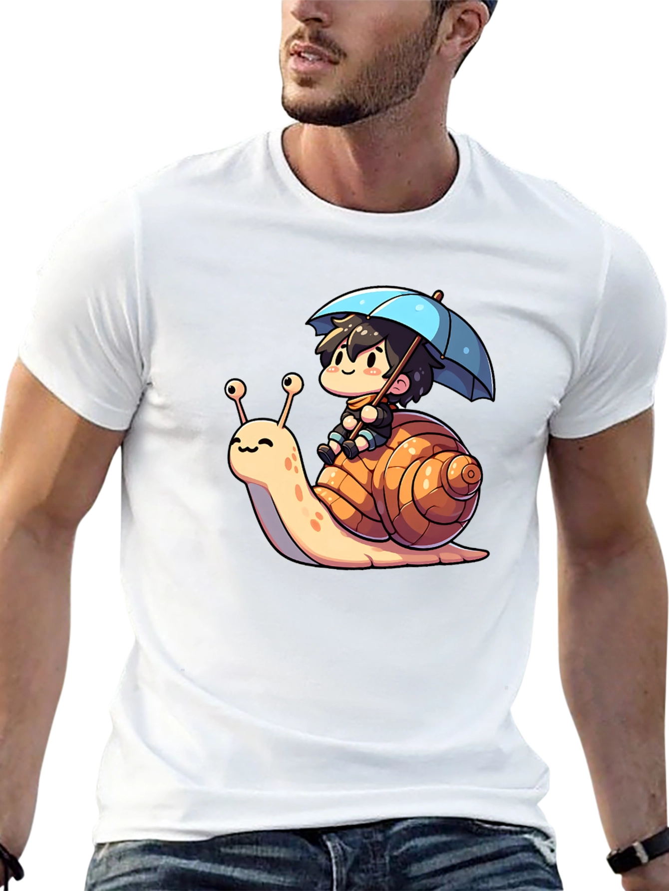 Cartoon Snail Ride T-Shirt