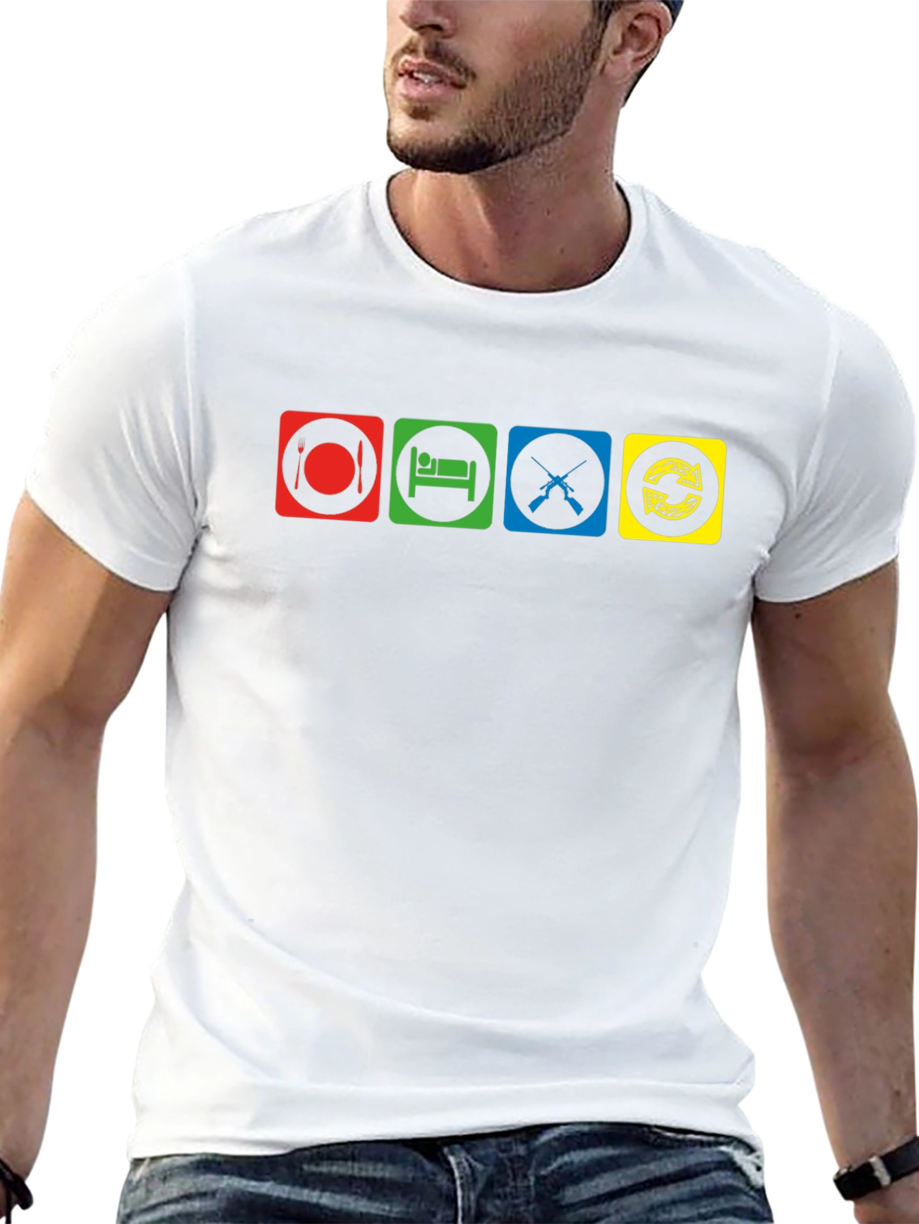 Eat Sleep Shoot Repeat Graphic Tee