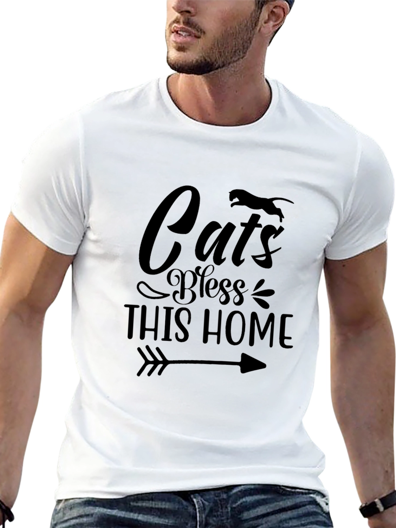 Cats Bless This Home Graphic Tee