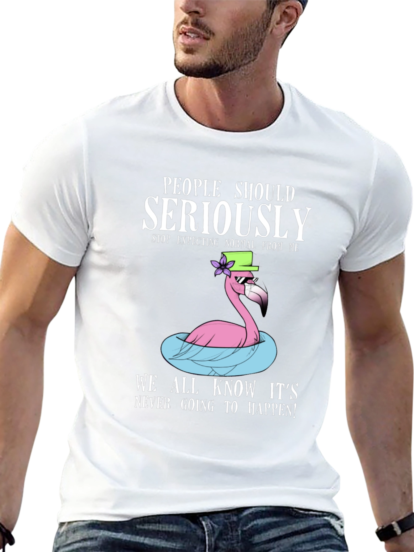 Funny Flamingo T-Shirt - People Should Seriously Stop