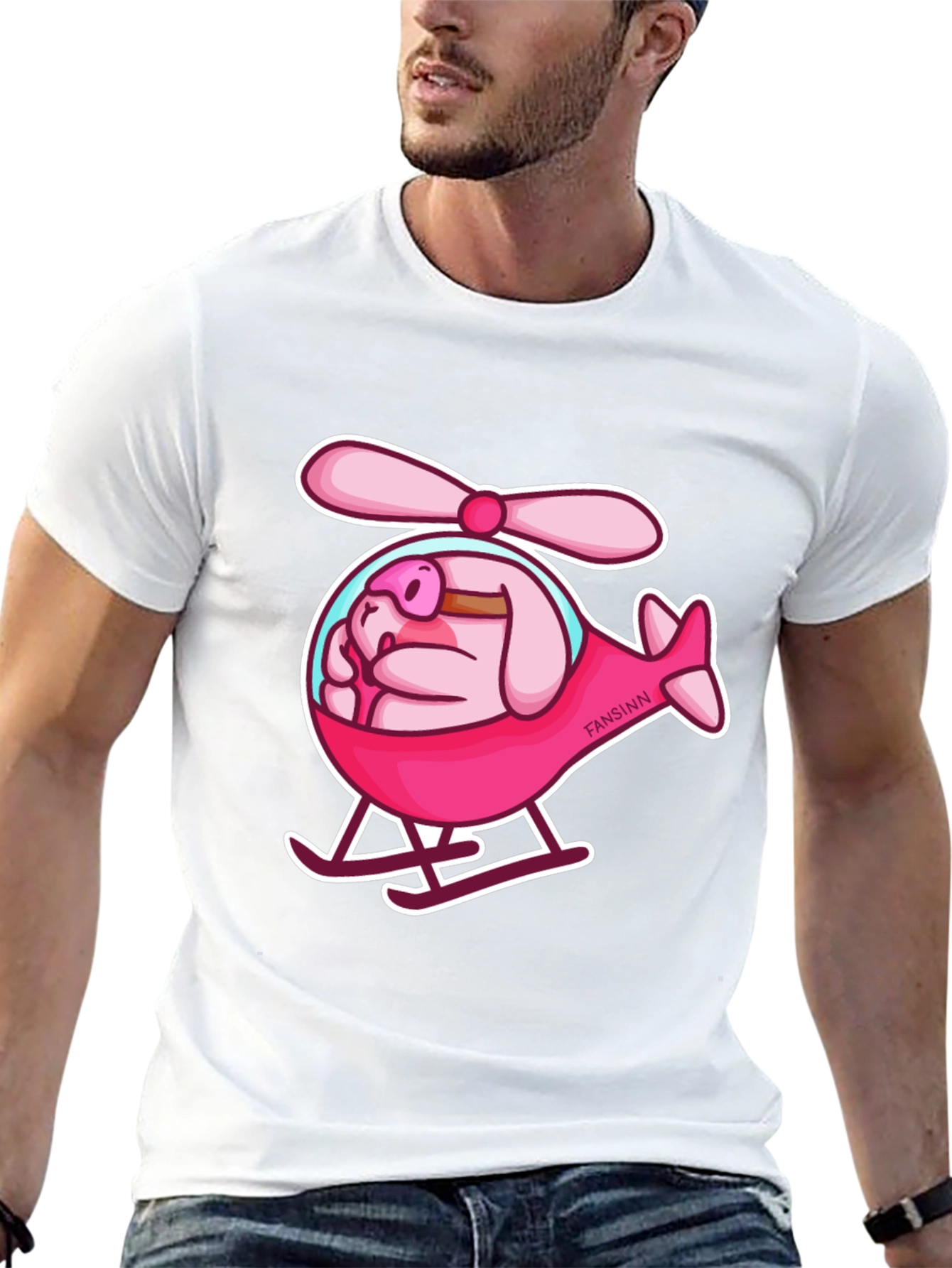 Pig Helicopter Graphic Tee - Unique & Funny!