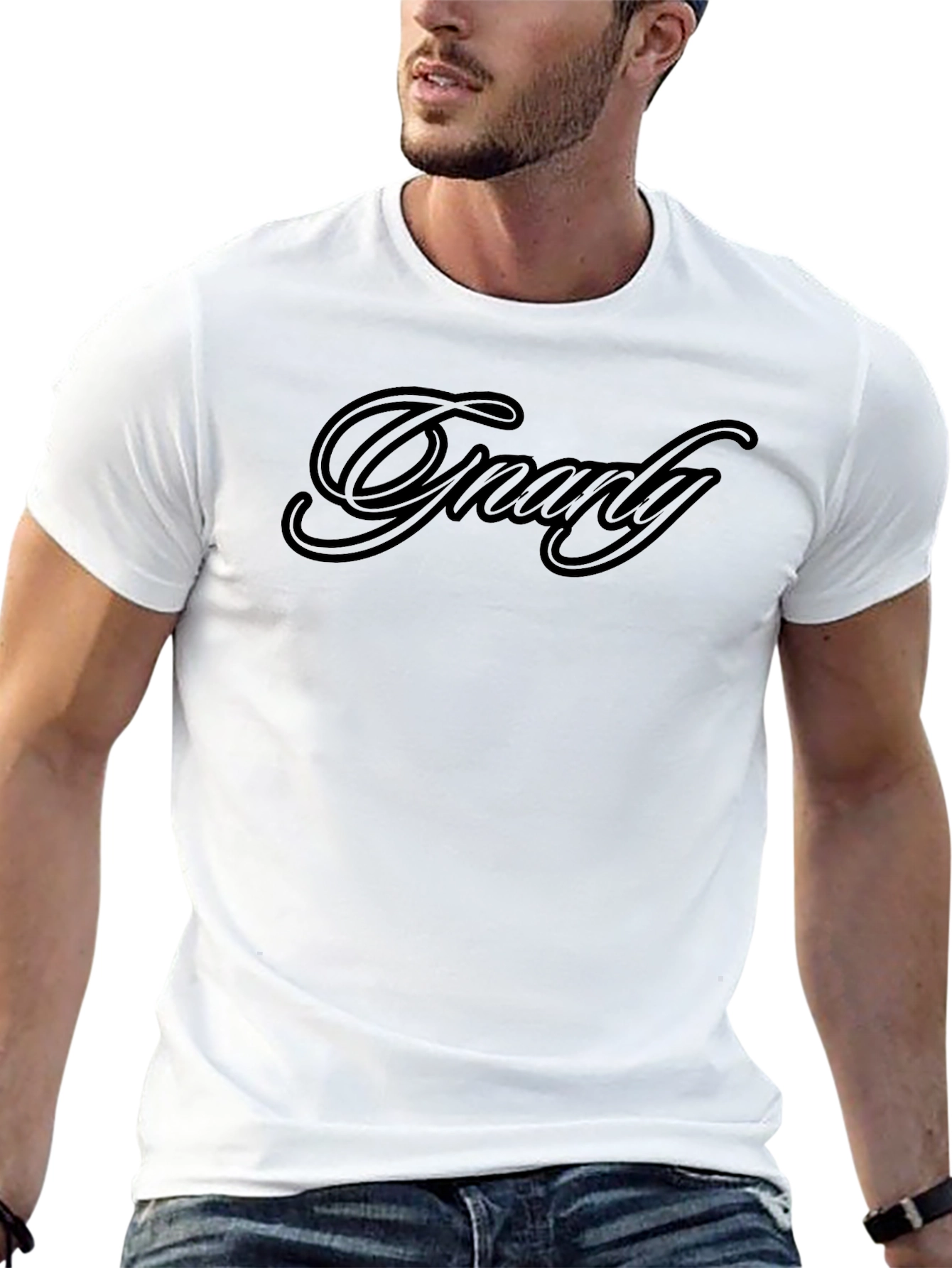 Gnarly Black Graphic Tee - Mens Crew Neck Shirt