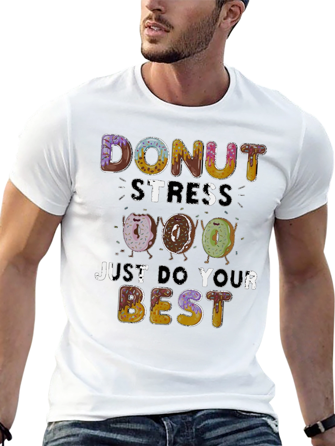 Donut Stress Funny Graphic Tee