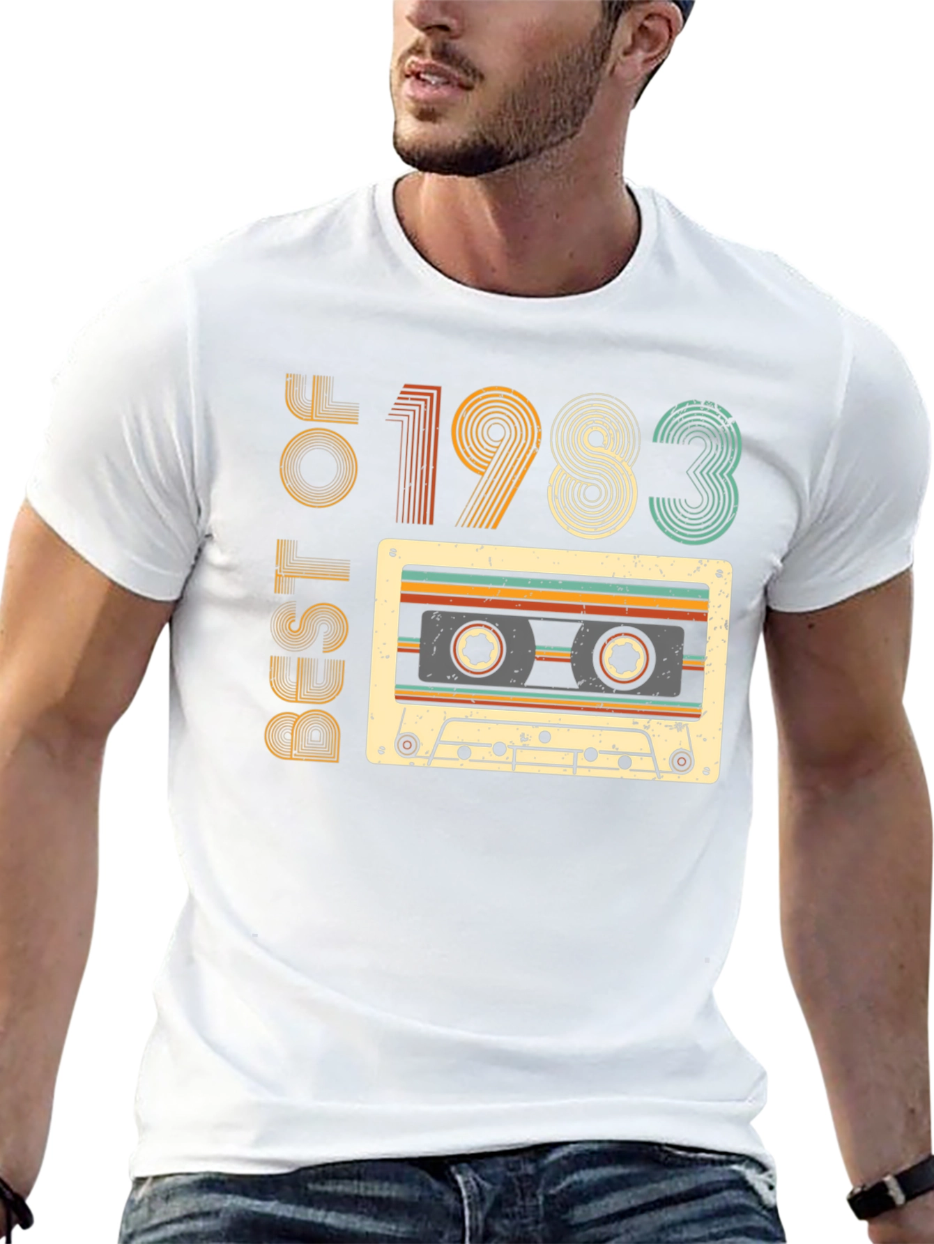Best of 1983 Cassette Tape Black Graphic T-Shirt