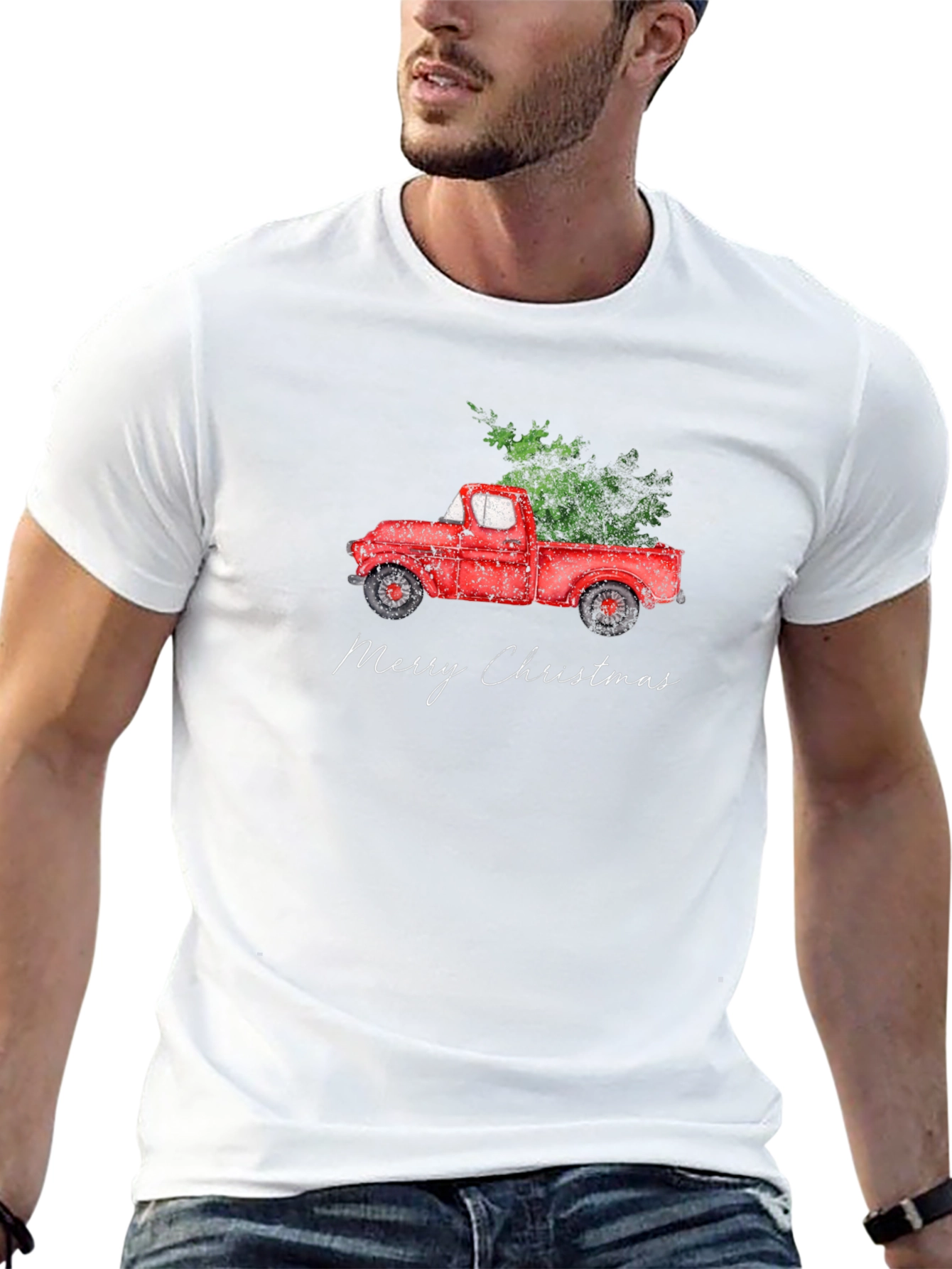 Merry Christmas Truck Graphic Tee