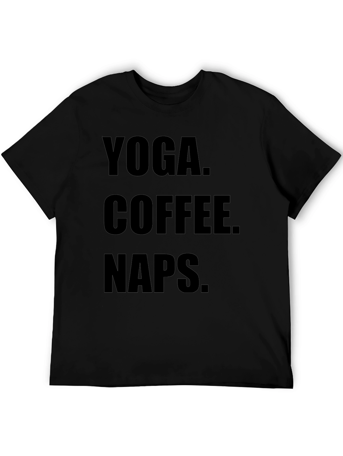 Yoga Coffee Naps Black Graphic Tee Shirt