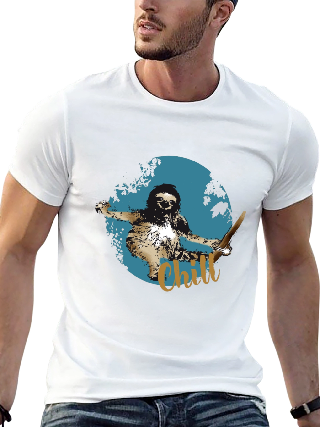 Chill Sloth Graphic Tee - Relaxed Fit