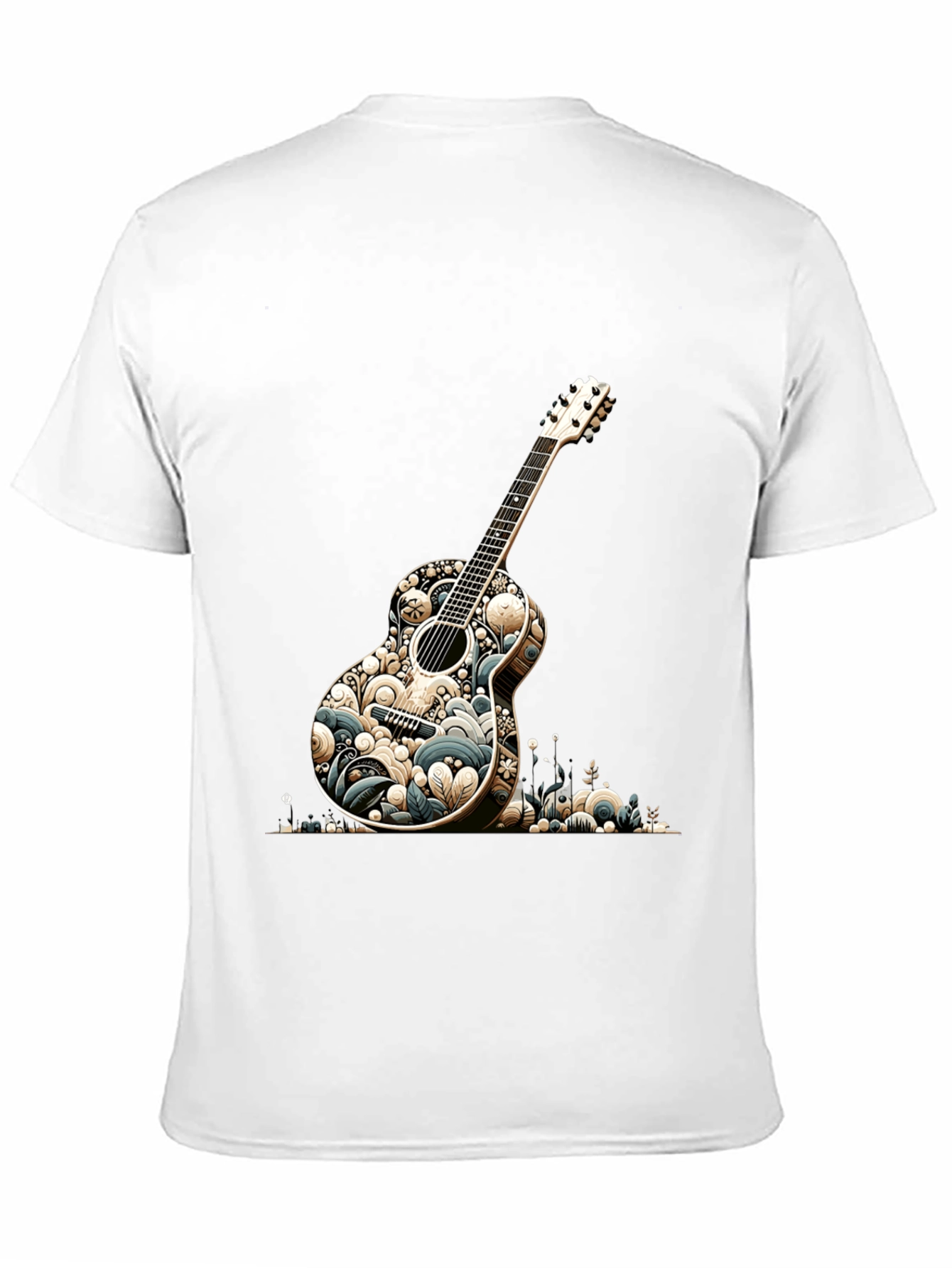 Guitar Graphic Tee - Black Cotton Blend