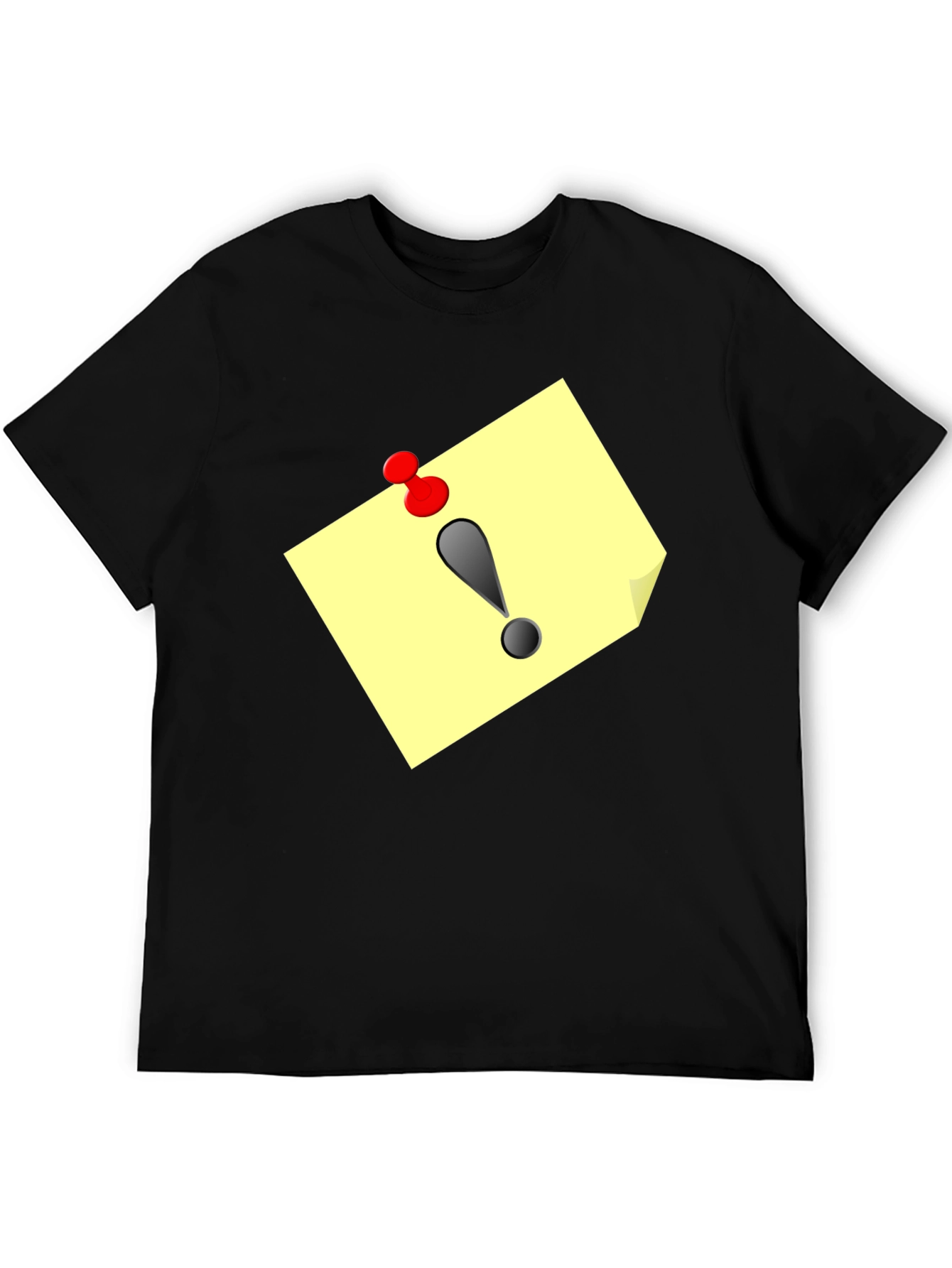 Exclamation Post-It Black T-Shirt
