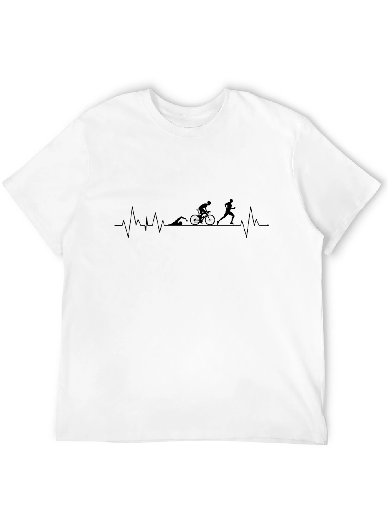 Triathlon Heartbeat T-Shirt - Black