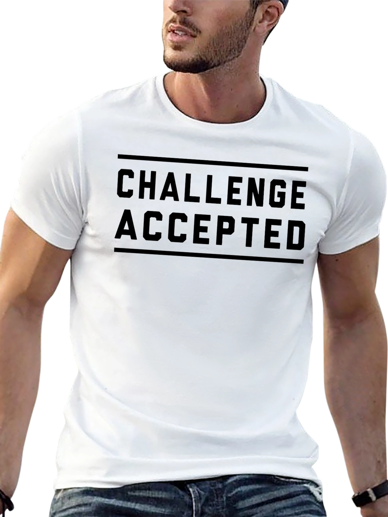 Challenge Accepted Graphic Tee - Black