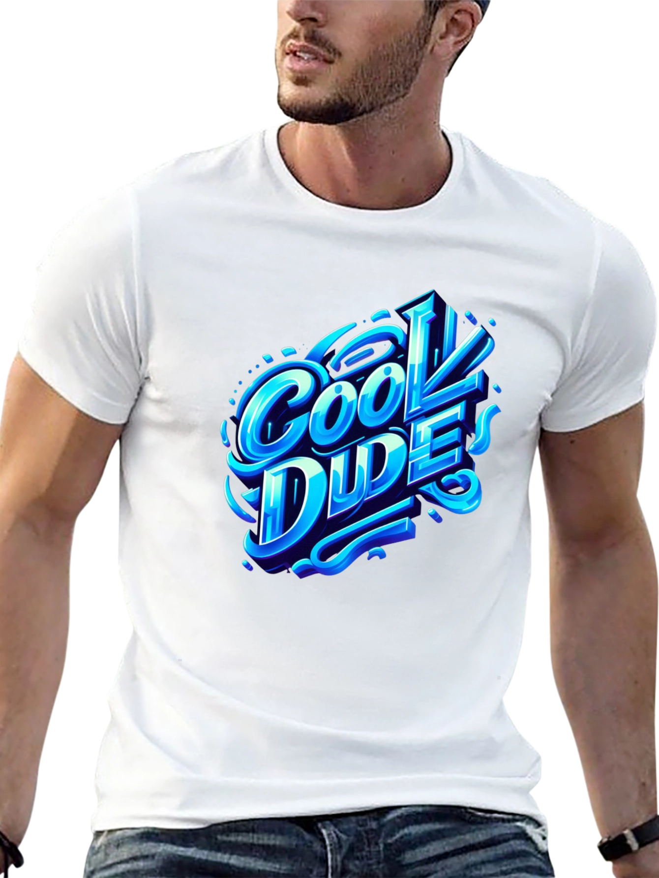Cool Dude Graphic T-Shirt - Trendy Black Tee