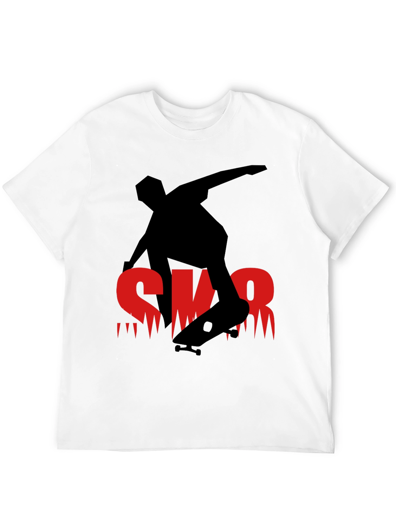 Skateboarder Graphic Tee - Black Casual Shirt