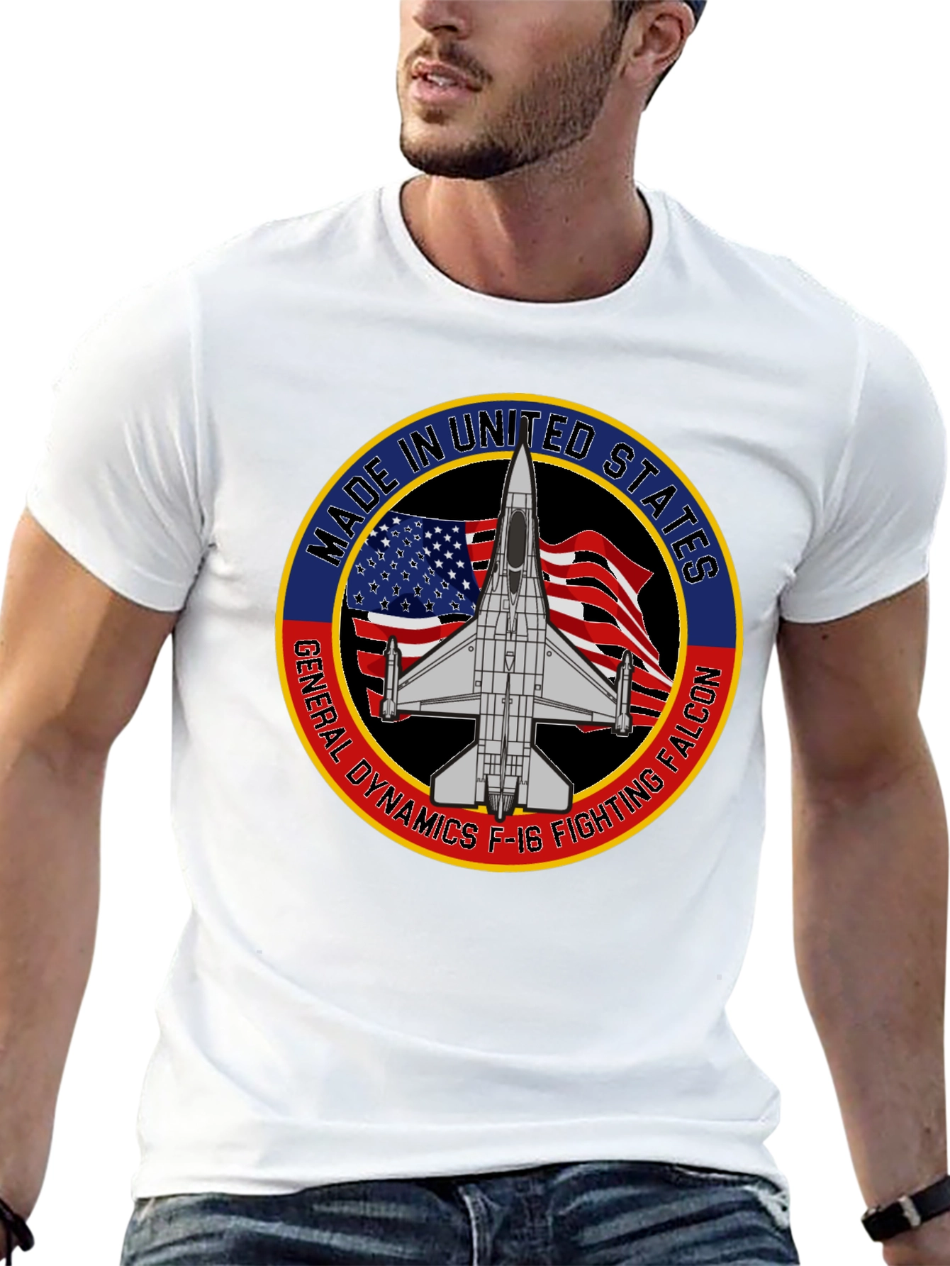 F-16 Fighting Falcon Made In USA T-Shirt