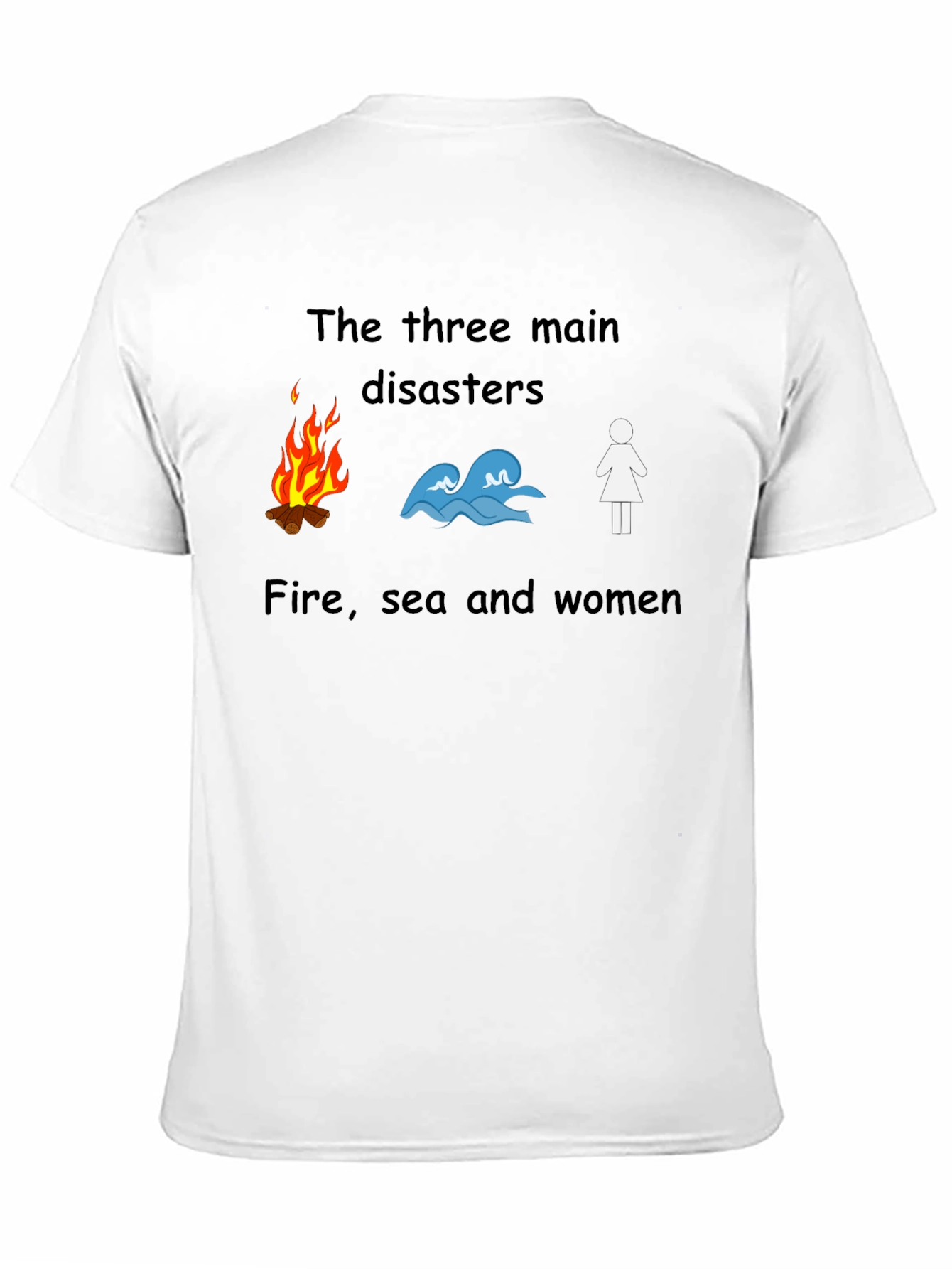 Humorous Graphic Tee: Fire Sea & Women