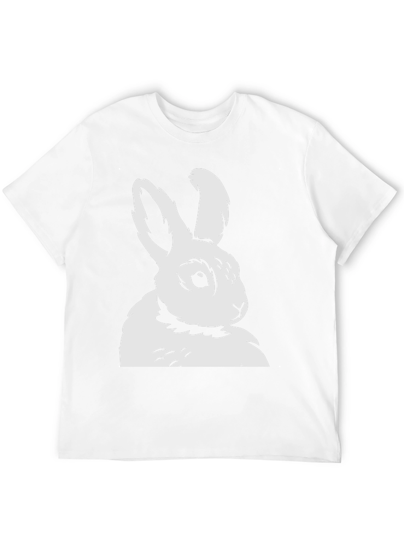 Bunny Graphic Tee - Black Cotton T-Shirt