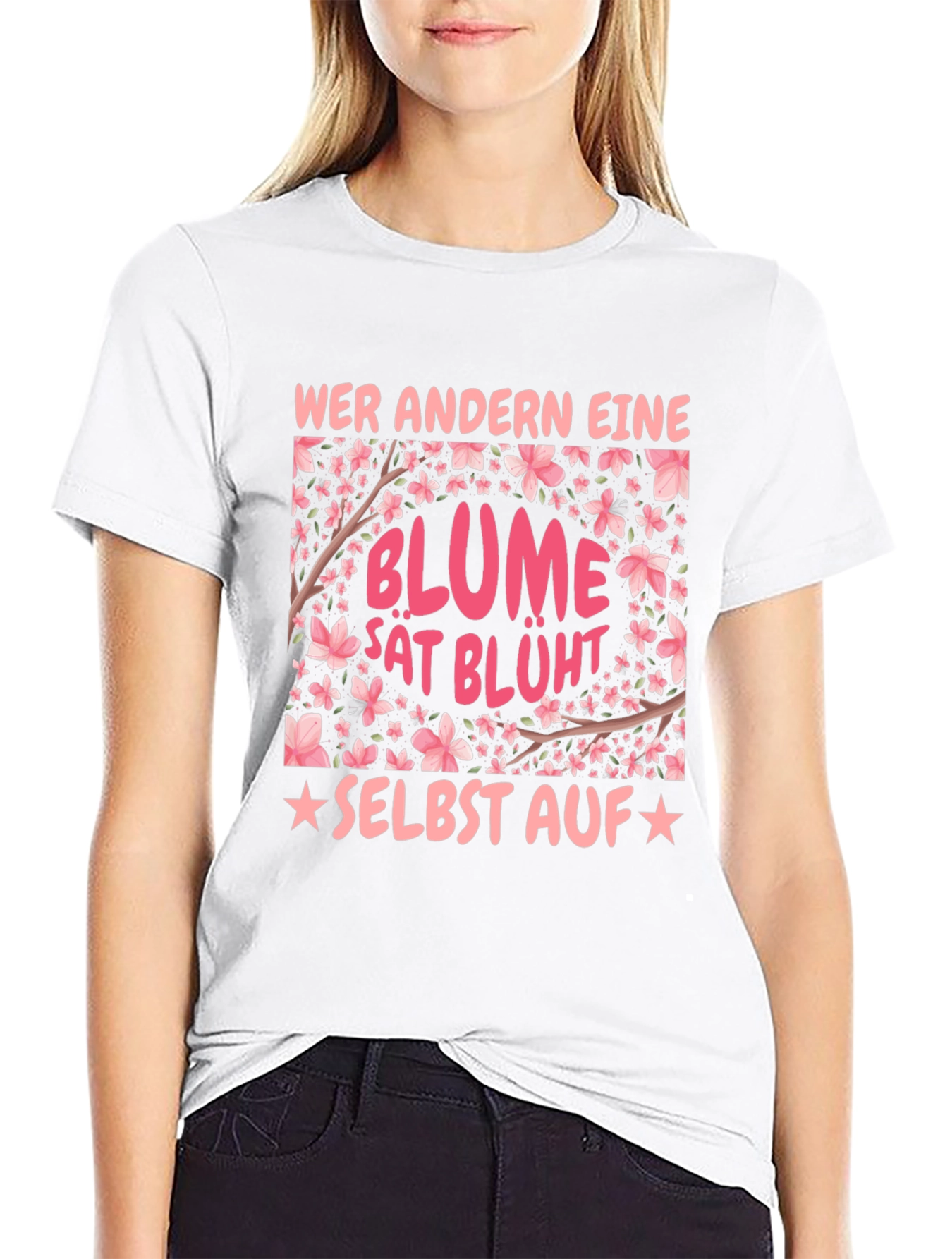 Floral German Quote T-Shirt