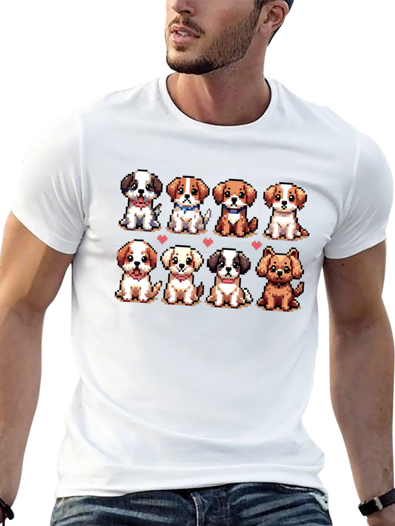 Pixel Puppy T-Shirt - Cute Dog Lover Tee