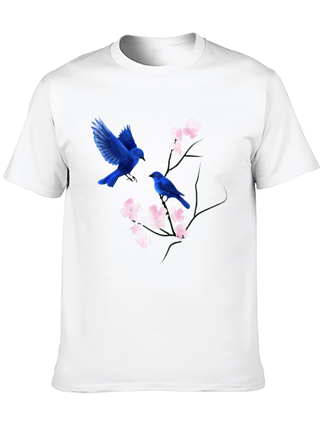 Bluebird and Blossom Graphic Tee - Black