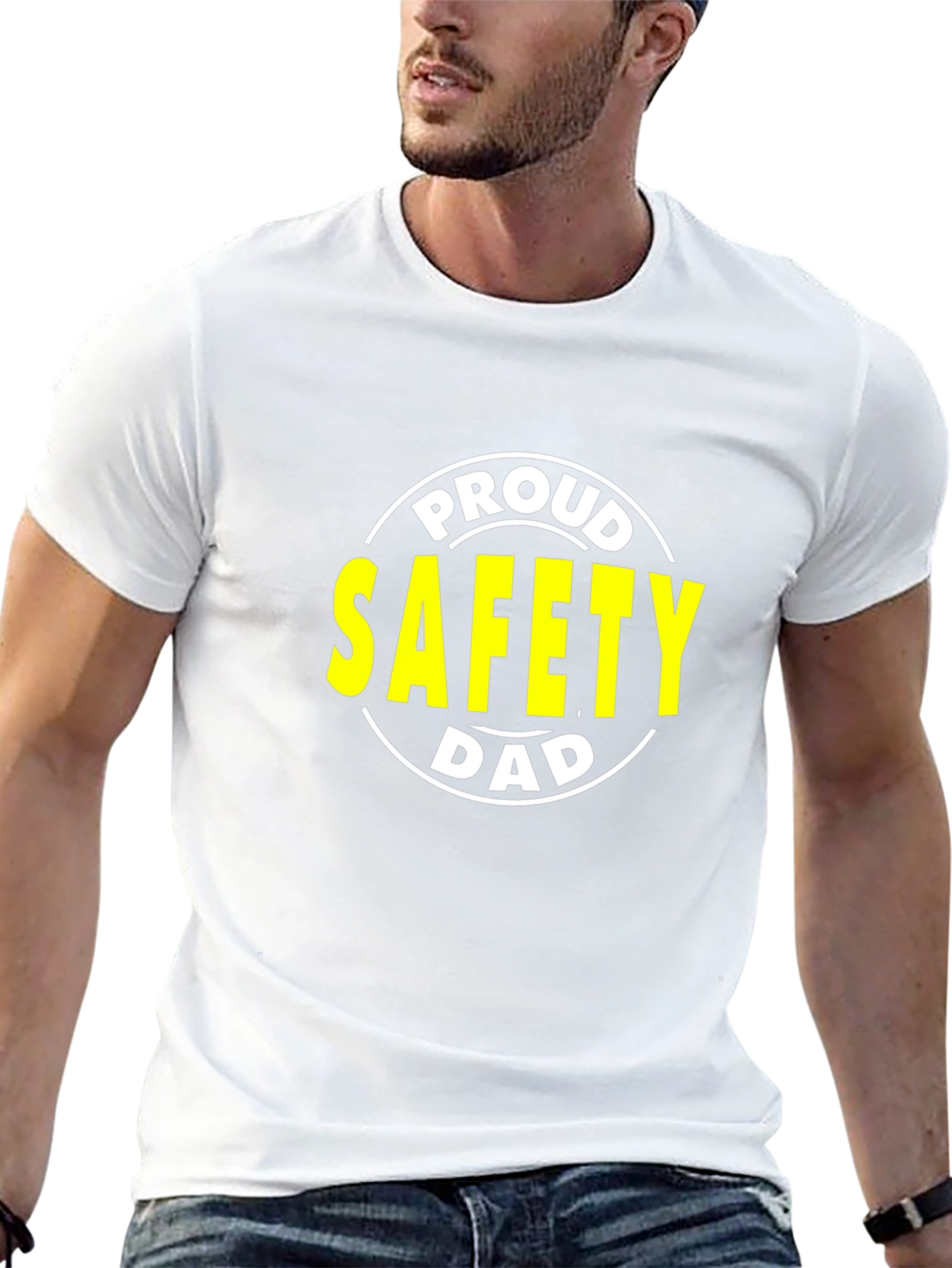 Proud Safety Dad T-Shirt - Black Graphic Tee