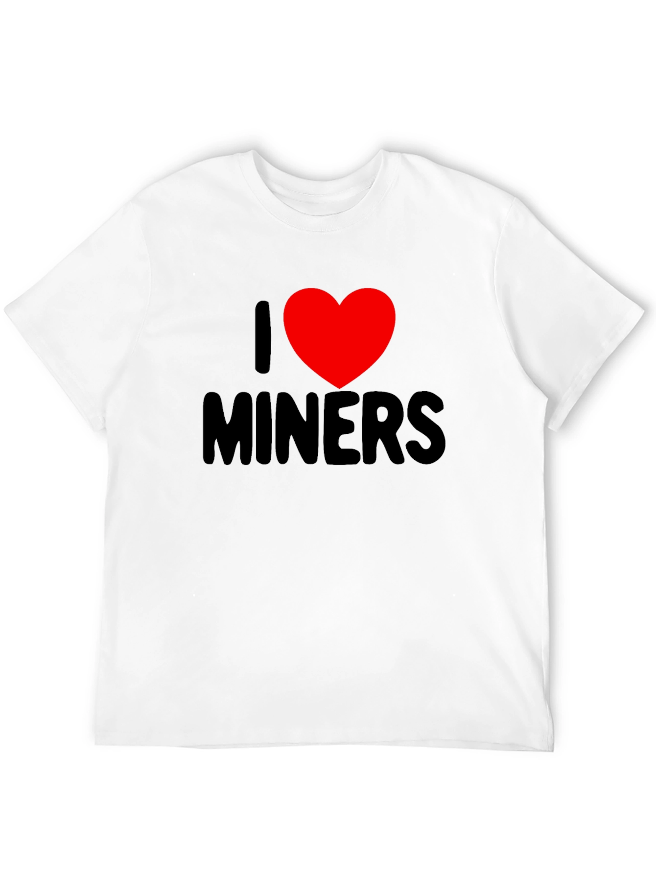 I Heart Miners Graphic Tee - Black Cotton T-Shirt