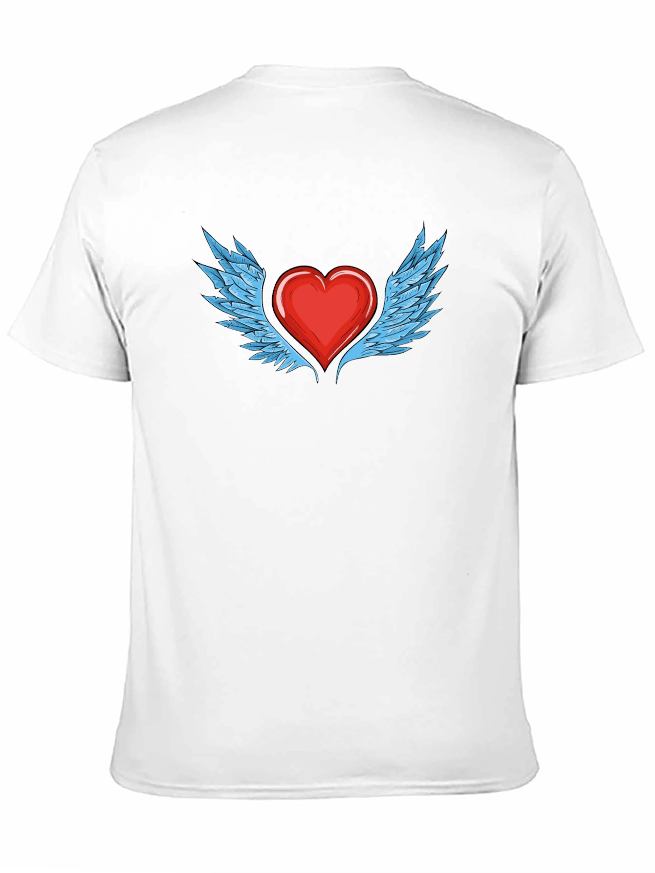 Heart with Wings Graphic T-Shirt - Stylish Black Tee
