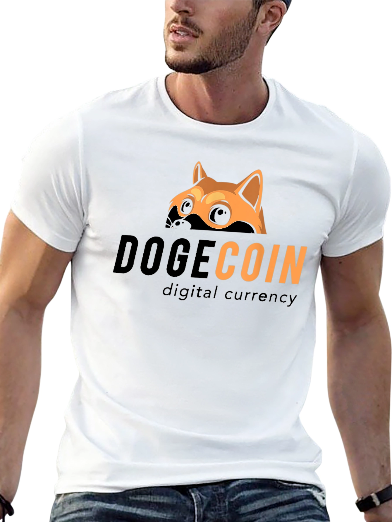 Dogecoin Crypto Black T-Shirt