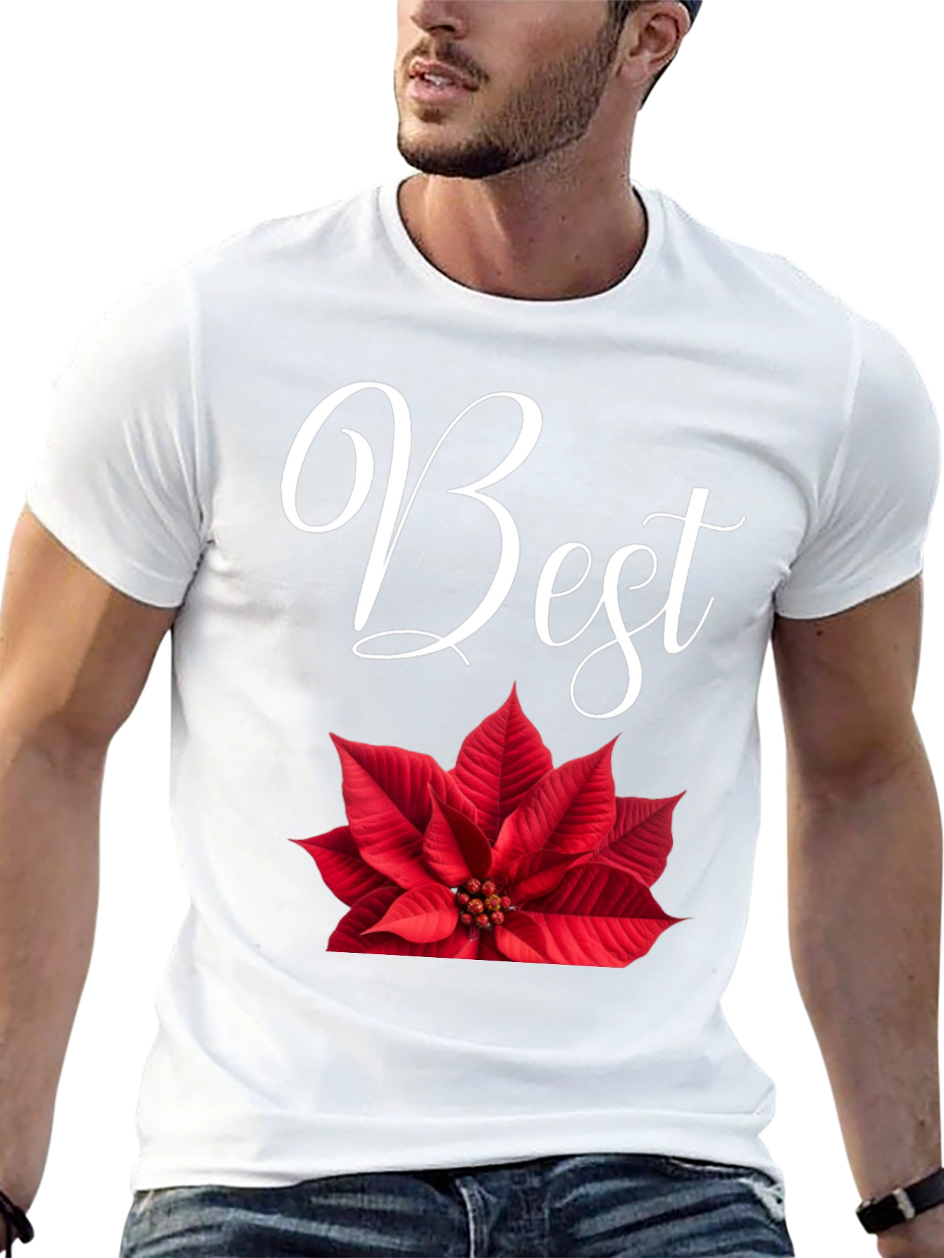 Best Poinsettia Christmas Holiday T-Shirt