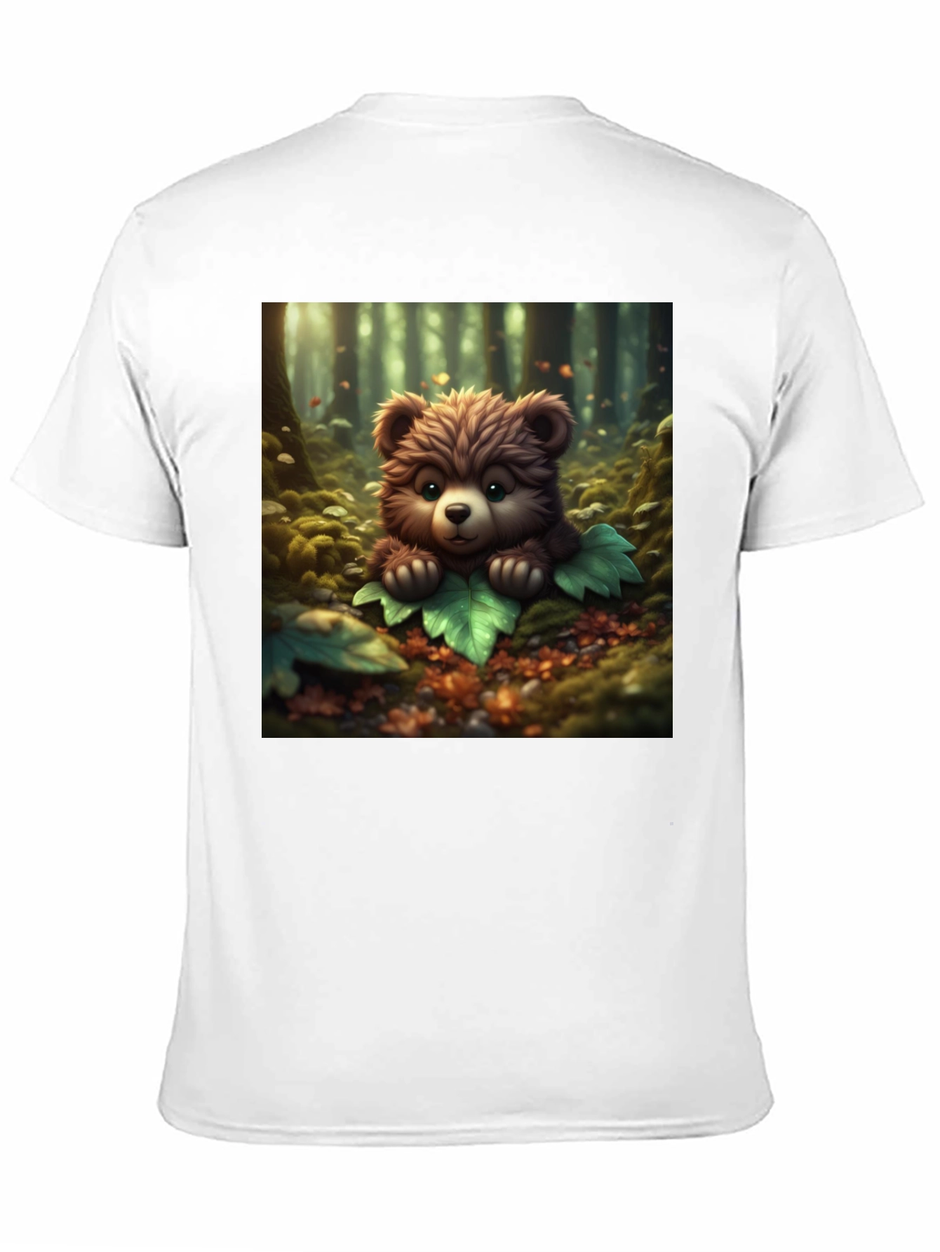 Cute Bear Graphic Tee - Black