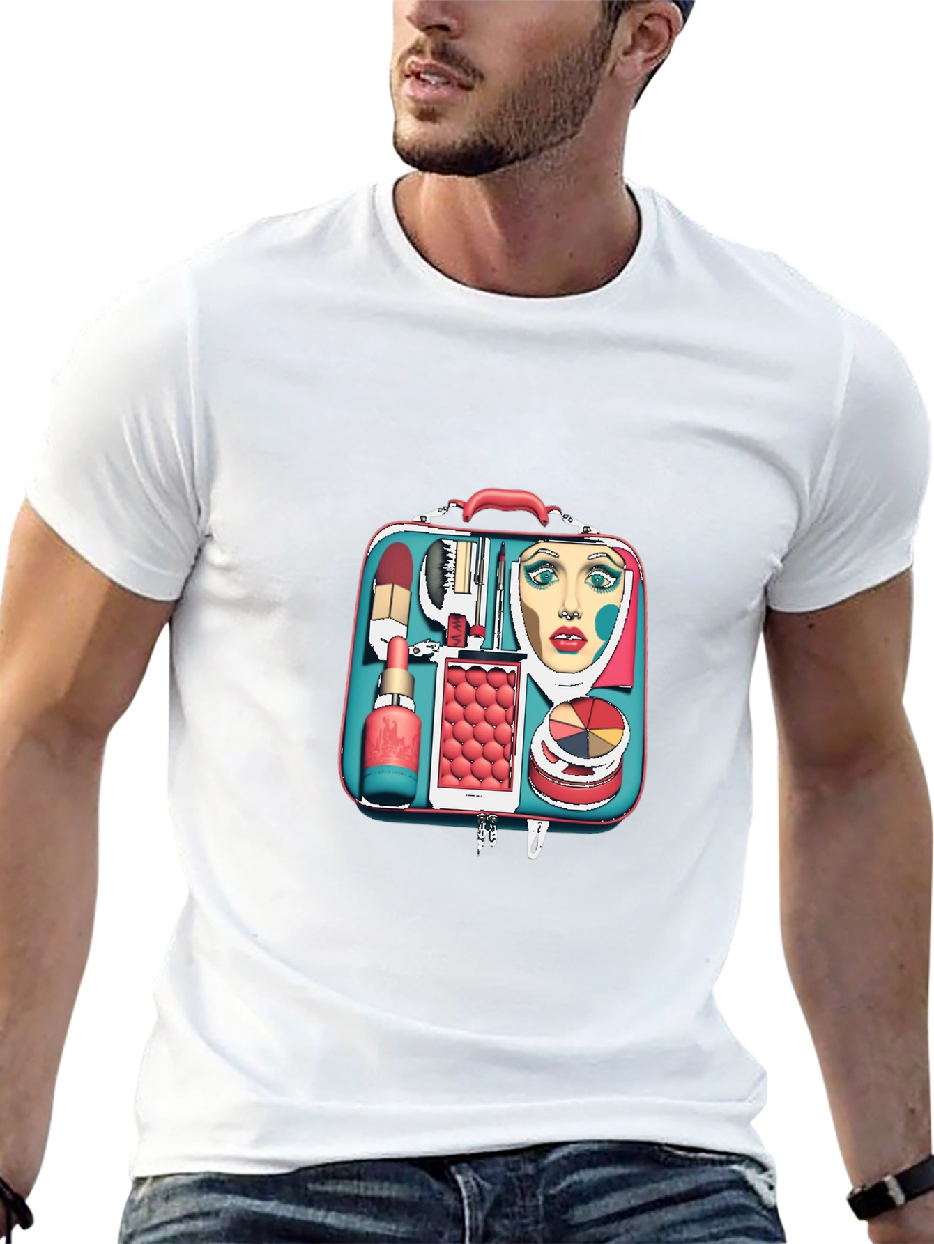 Makeup Kit Graphic T-Shirt - Fun & Stylish Tee