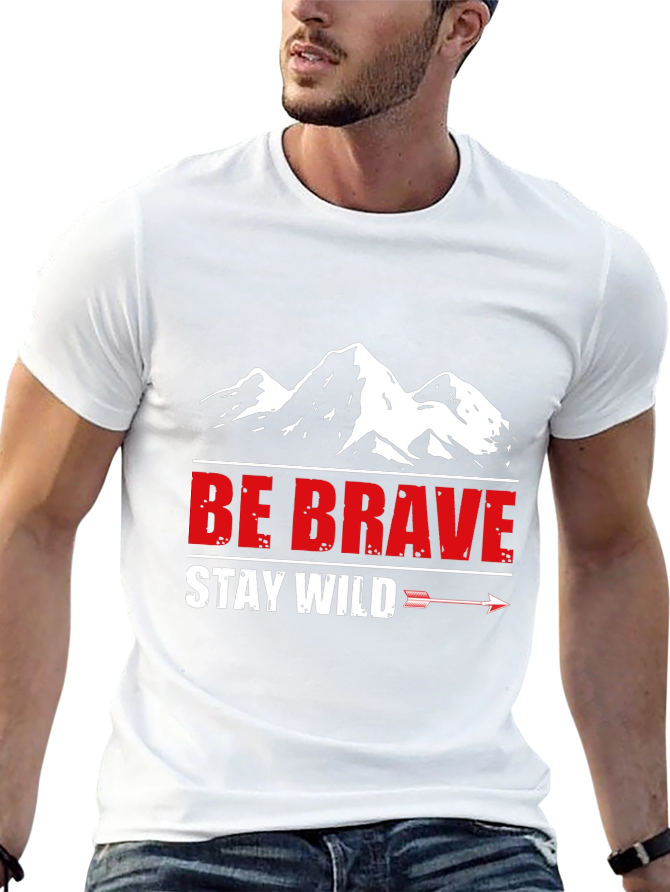 Be Brave Stay Wild Mountain Graphic Tee