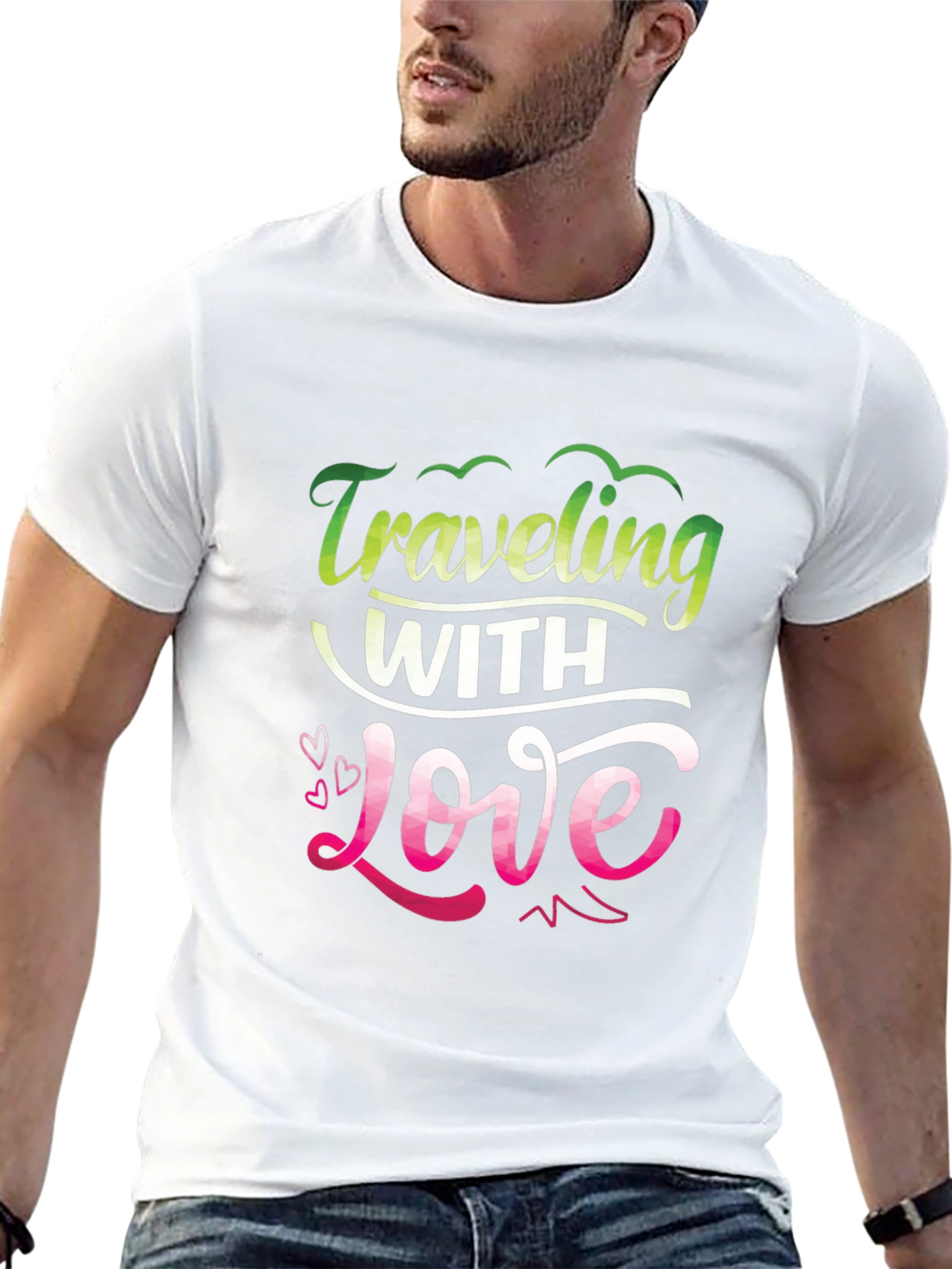 Traveling With Love Black Graphic Tee