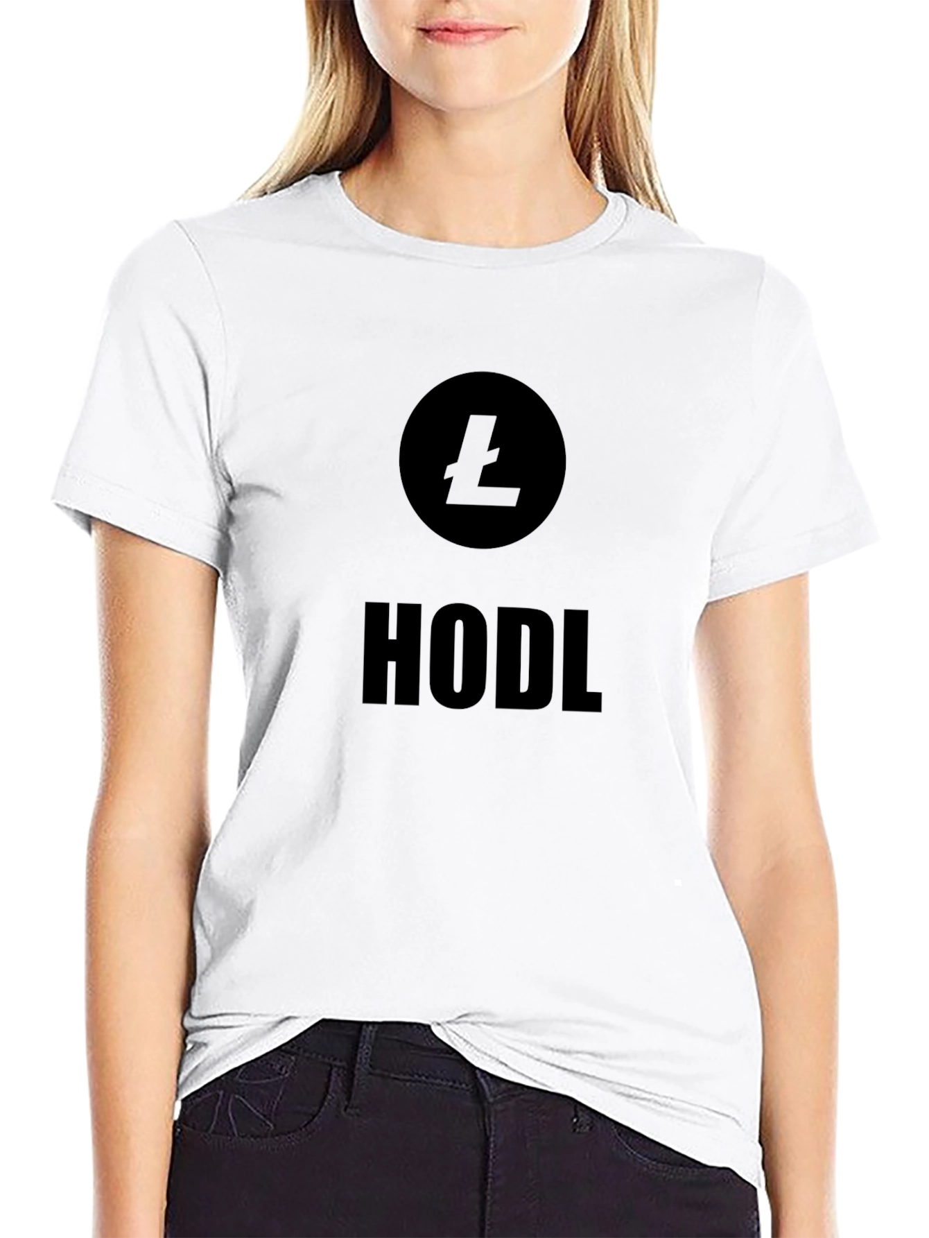 HODL Litecoin Crypto Black T-Shirt