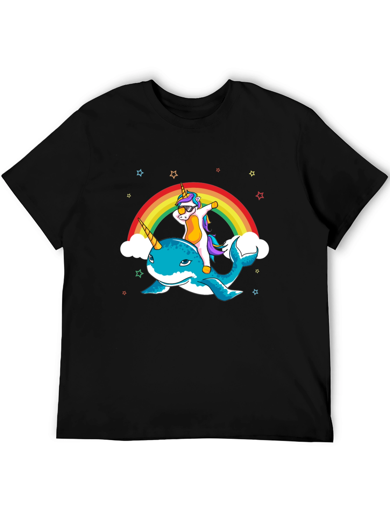 Unicorn Narwhal Dab Rainbow Graphic Tee