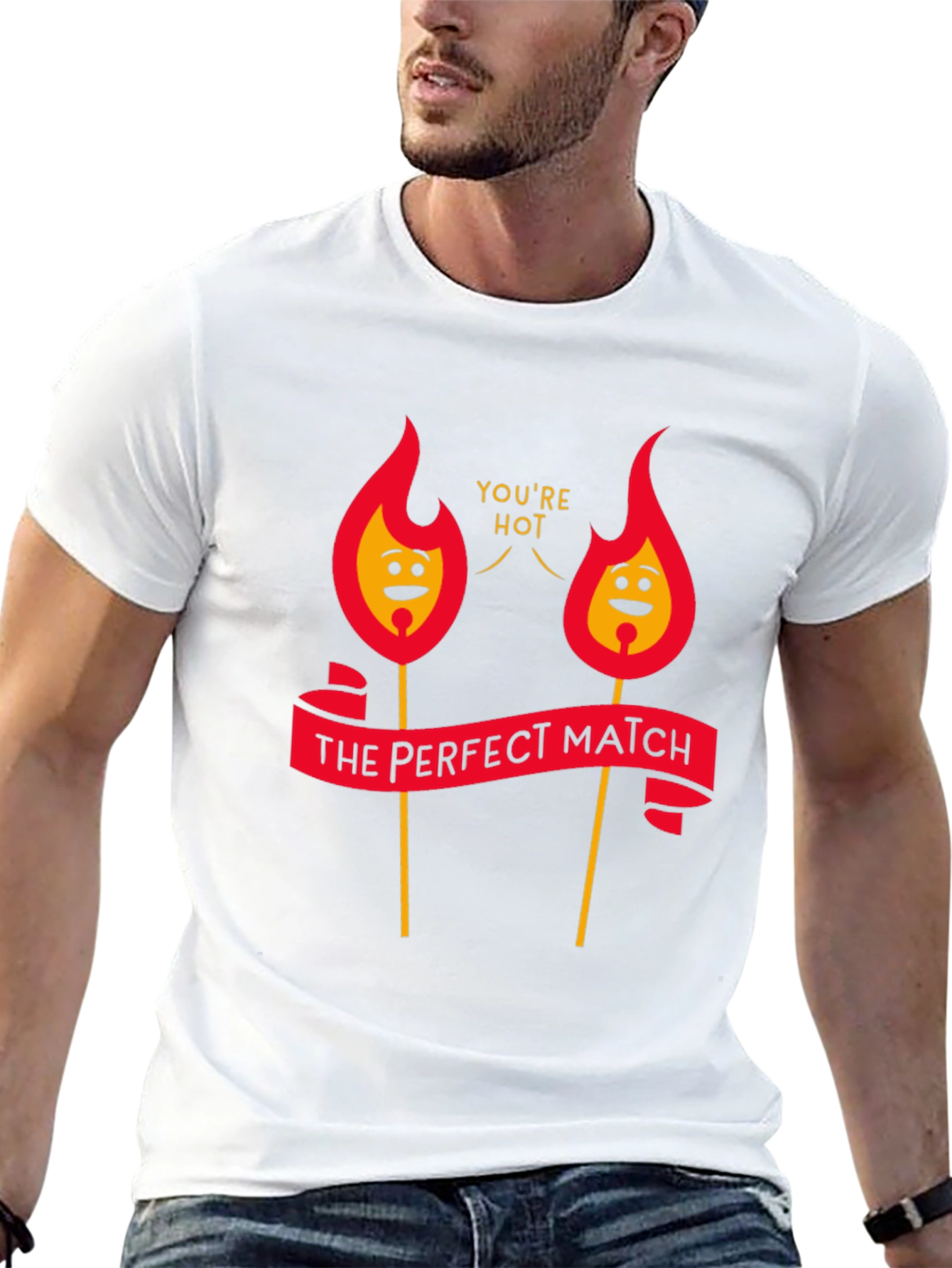 Perfect Match Graphic Tee - Youre Hot!