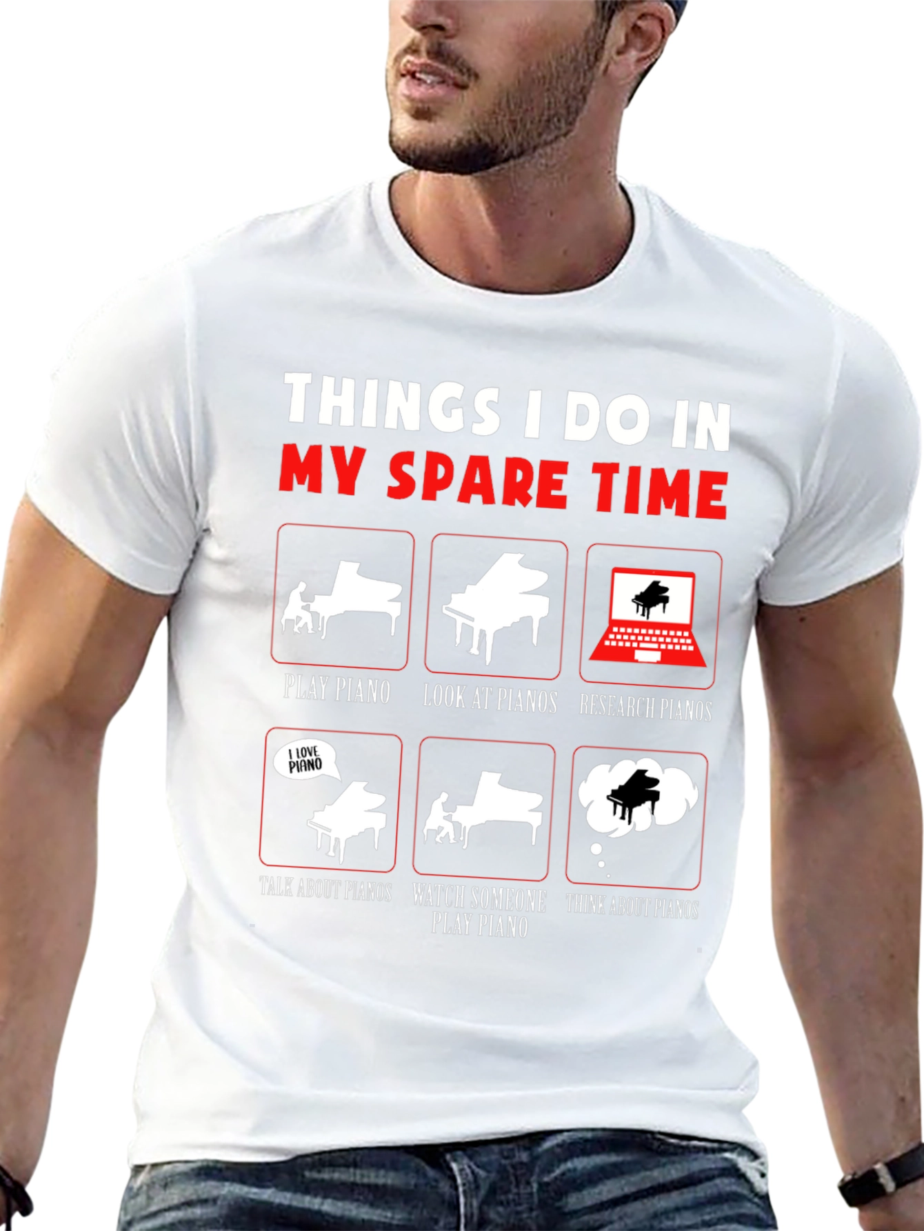 Piano Lover T-Shirt: My Spare Time Activities